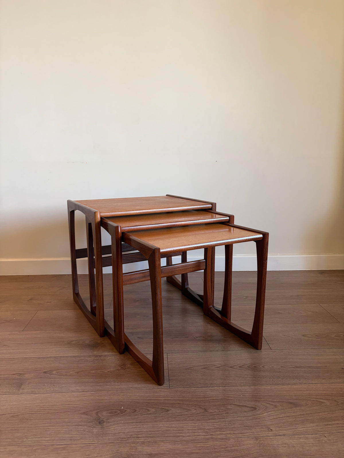 G-Plan Quadrille Teak Nest of Tables – Mid-Century Modern Refurbished in Excellent Condition