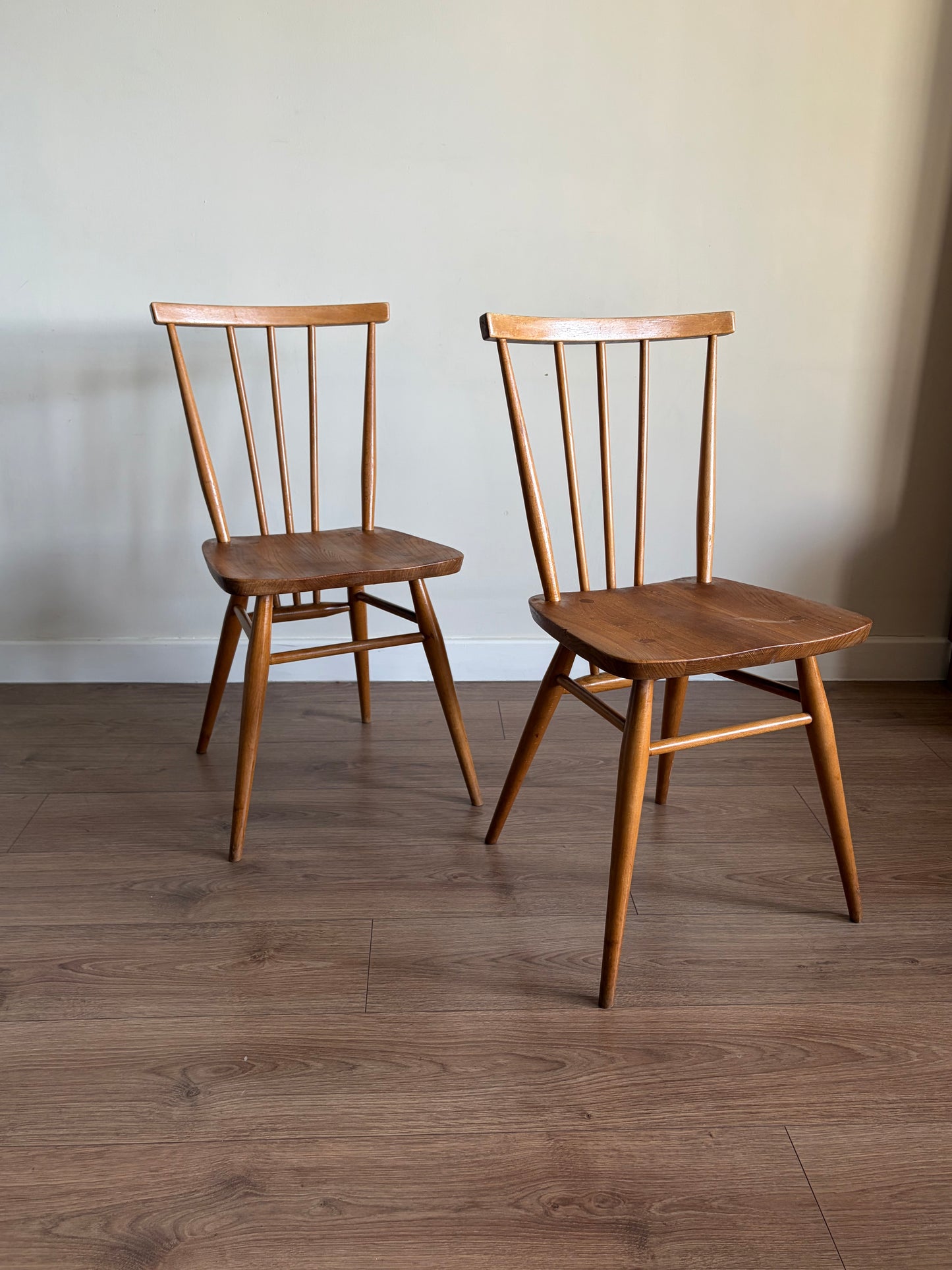 Four Ercol 391 Dining Chairs Mid-Century Modern Refurbished - Very Good Condition