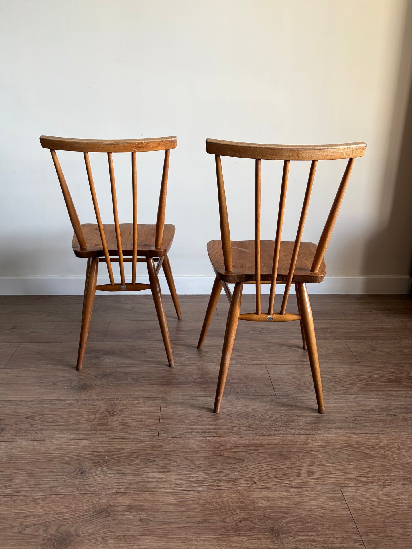 Four Ercol 391 Dining Chairs Mid-Century Modern Refurbished - Very Good Condition
