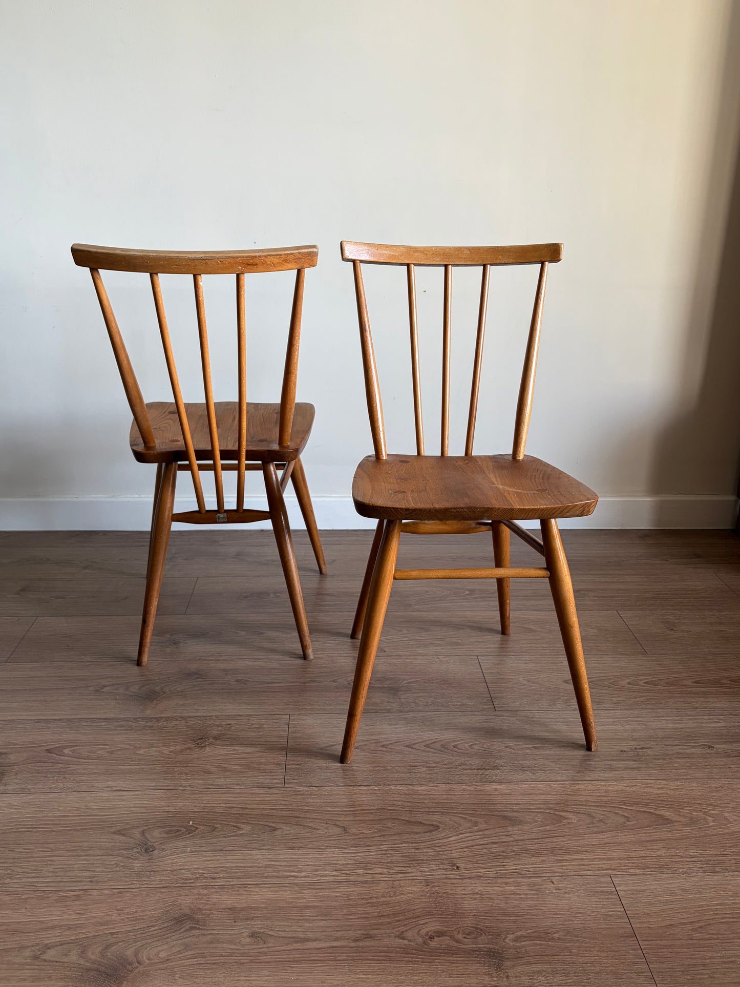 Four Ercol 391 Dining Chairs Mid-Century Modern Refurbished - Very Good Condition