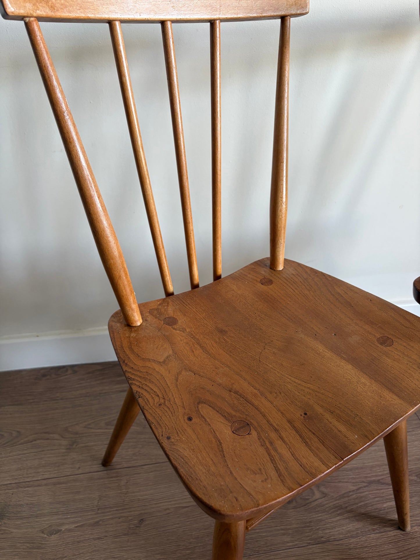 Four Ercol 391 Dining Chairs Mid-Century Modern Refurbished - Very Good Condition