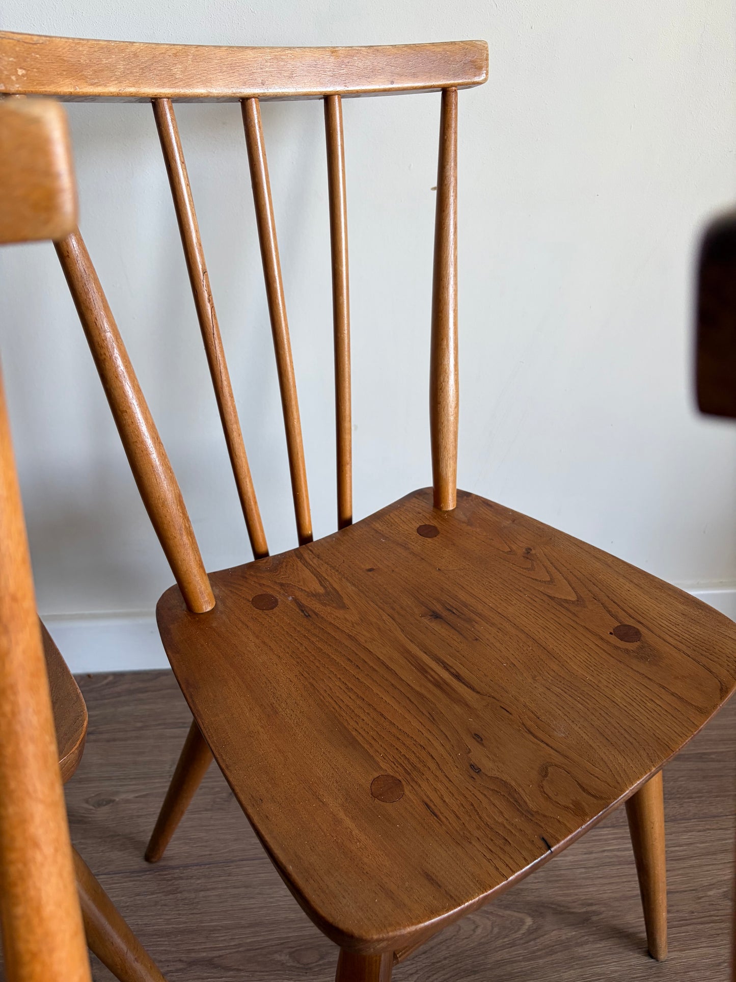 Four Ercol 391 Dining Chairs Mid-Century Modern Refurbished - Very Good Condition