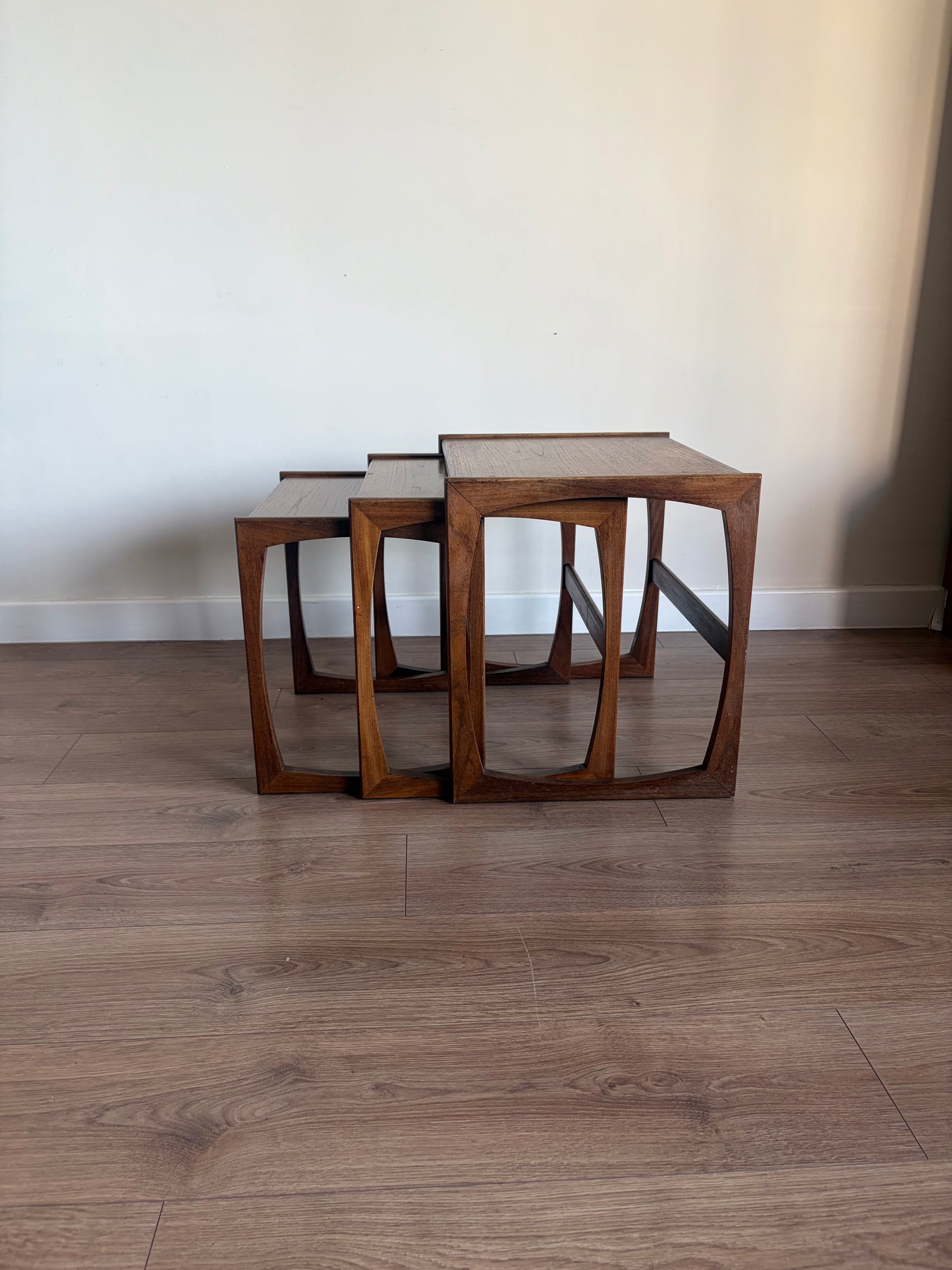 G-Plan Quadrille Teak Nest of Tables – Mid-Century Modern Refurbished Good Condition