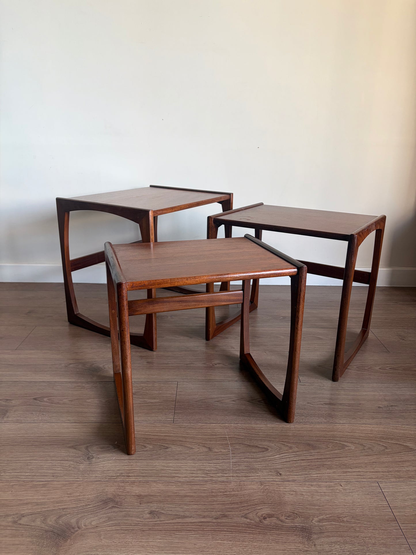 G-Plan Quadrille Teak Nest of Tables – Mid-Century Modern Refurbished Very Good Condition