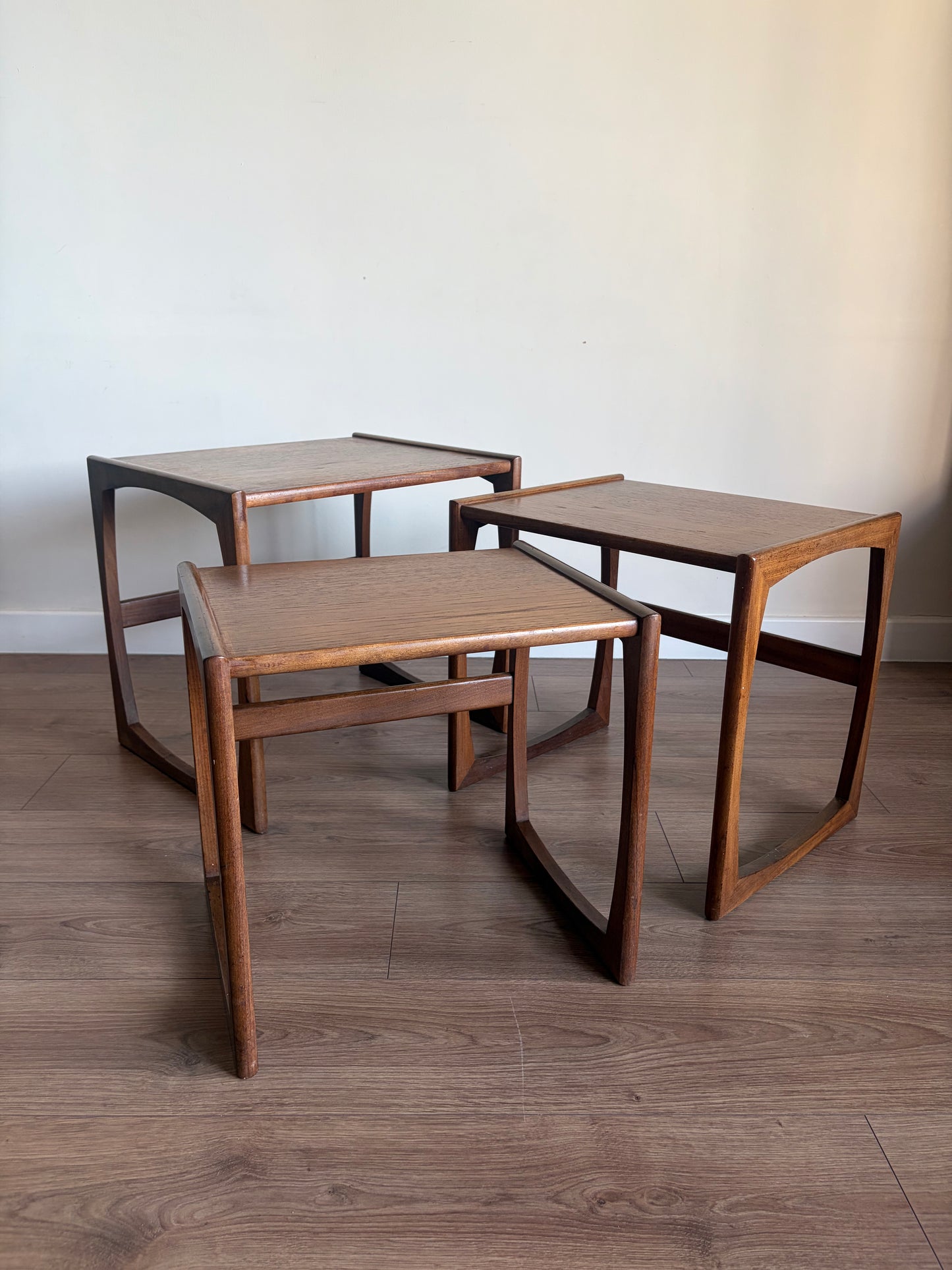 G-Plan Quadrille Teak Nest of Tables – Mid-Century Modern Refurbished Good Condition