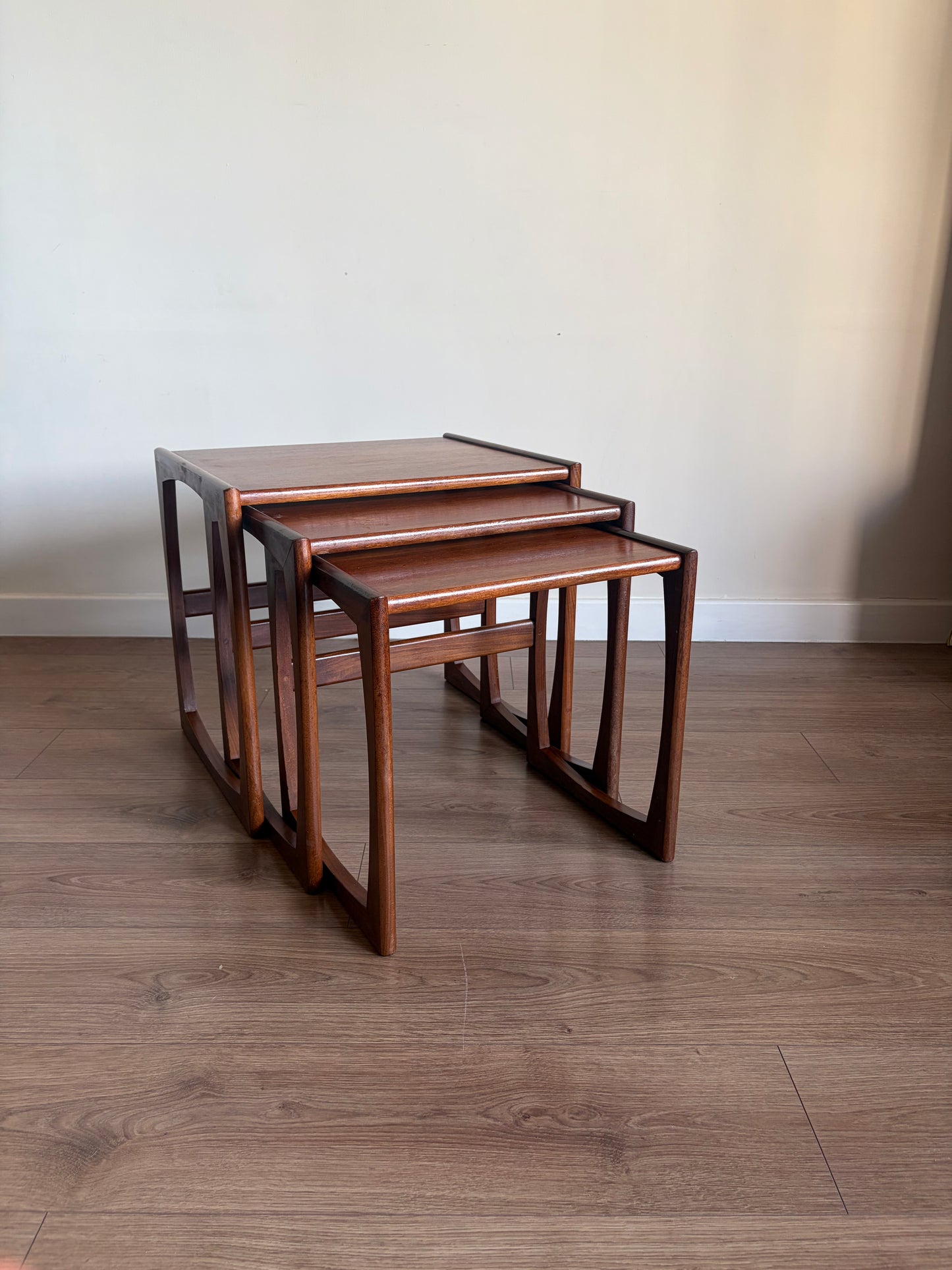 G-Plan Quadrille Teak Nest of Tables – Mid-Century Modern Refurbished Very Good Condition