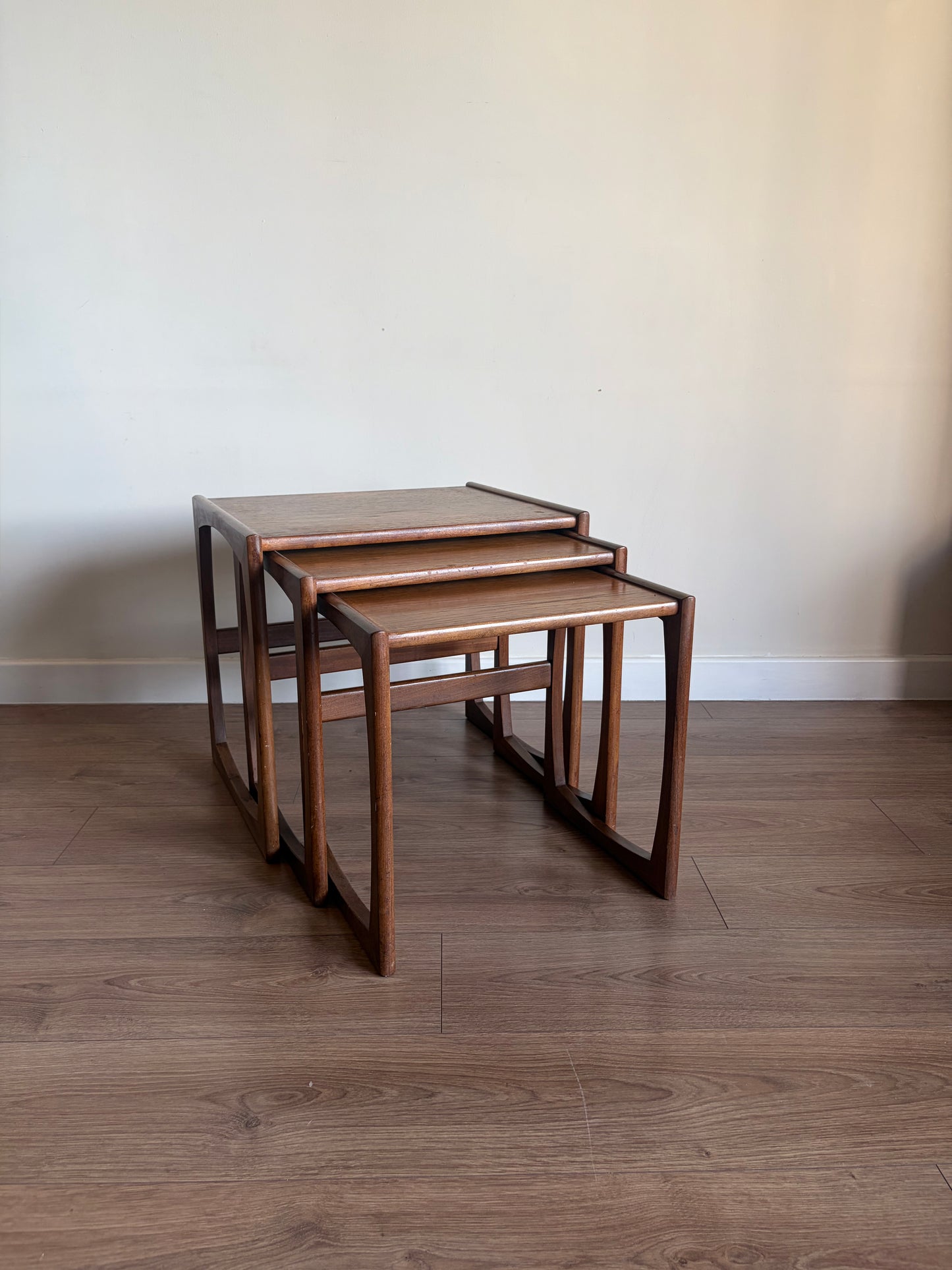 G-Plan Quadrille Teak Nest of Tables – Mid-Century Modern Refurbished Good Condition