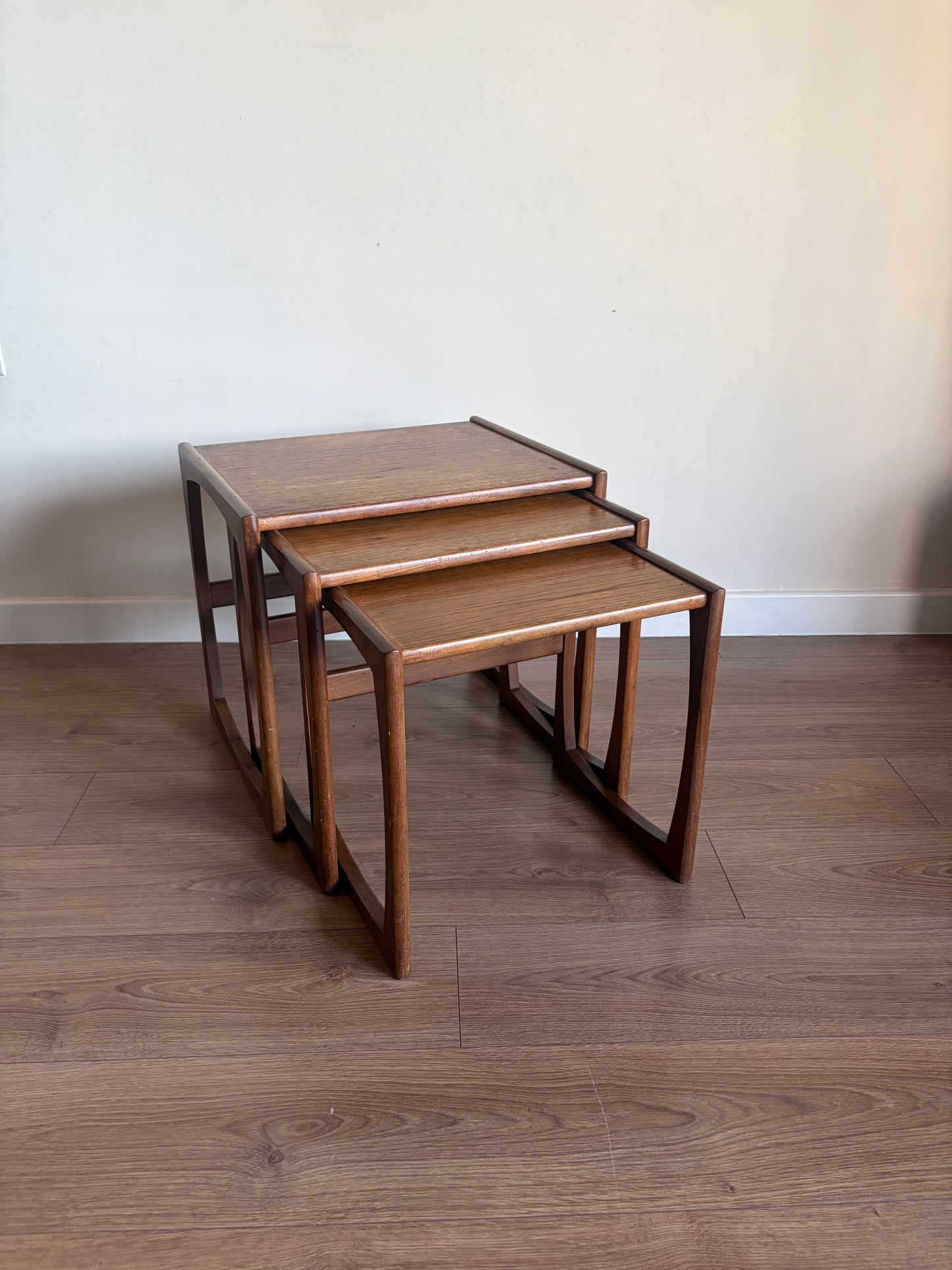 G-Plan Quadrille Teak Nest of Tables – Mid-Century Modern Refurbished Good Condition