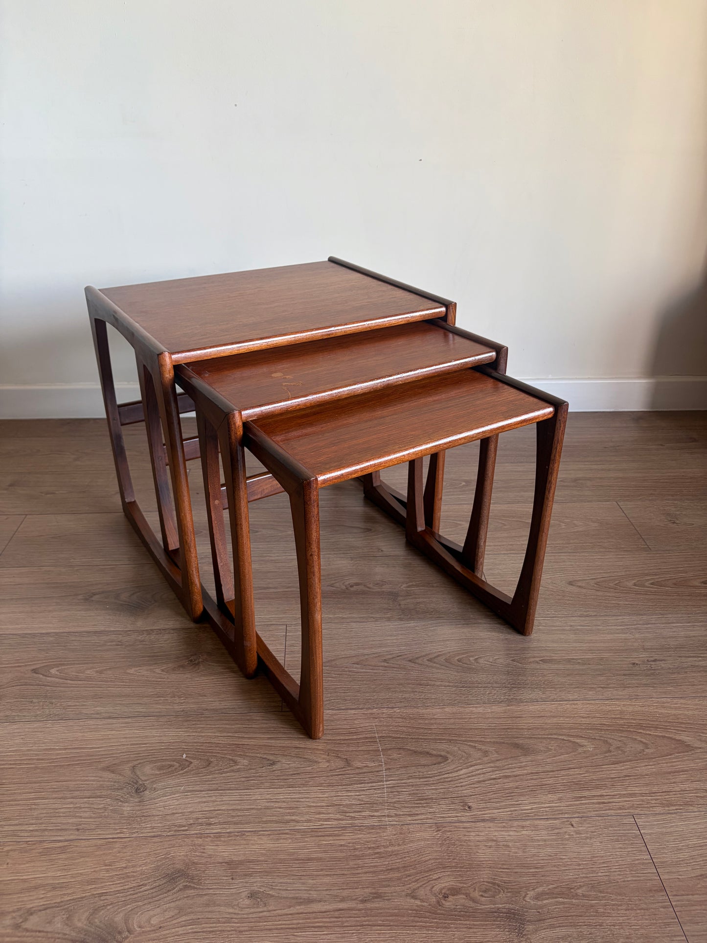 G-Plan Quadrille Teak Nest of Tables – Mid-Century Modern Refurbished Very Good Condition