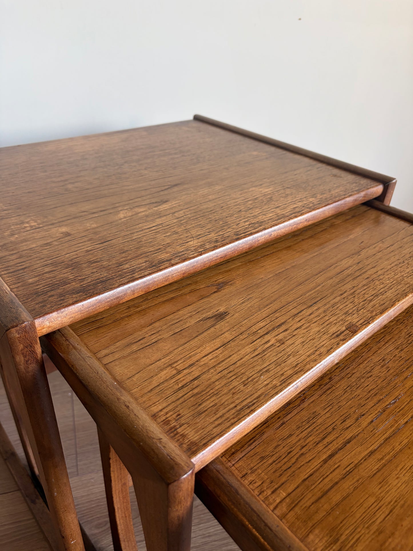 G-Plan Quadrille Teak Nest of Tables – Mid-Century Modern Refurbished Good Condition