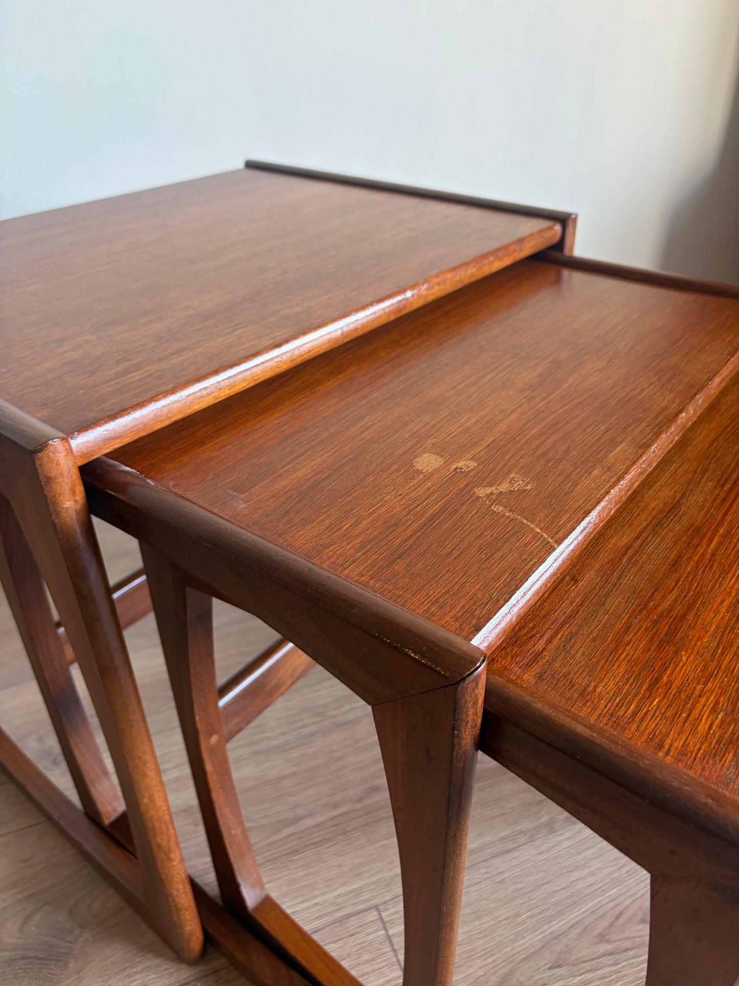 G-Plan Quadrille Teak Nest of Tables – Mid-Century Modern Refurbished Very Good Condition