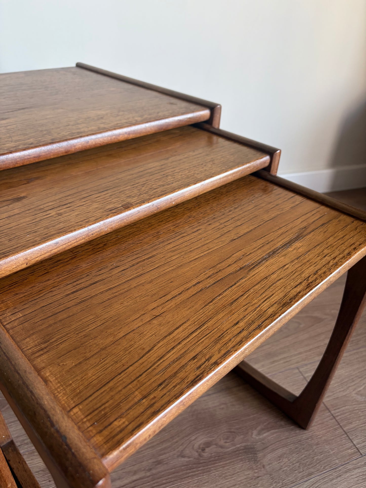 G-Plan Quadrille Teak Nest of Tables – Mid-Century Modern Refurbished Good Condition
