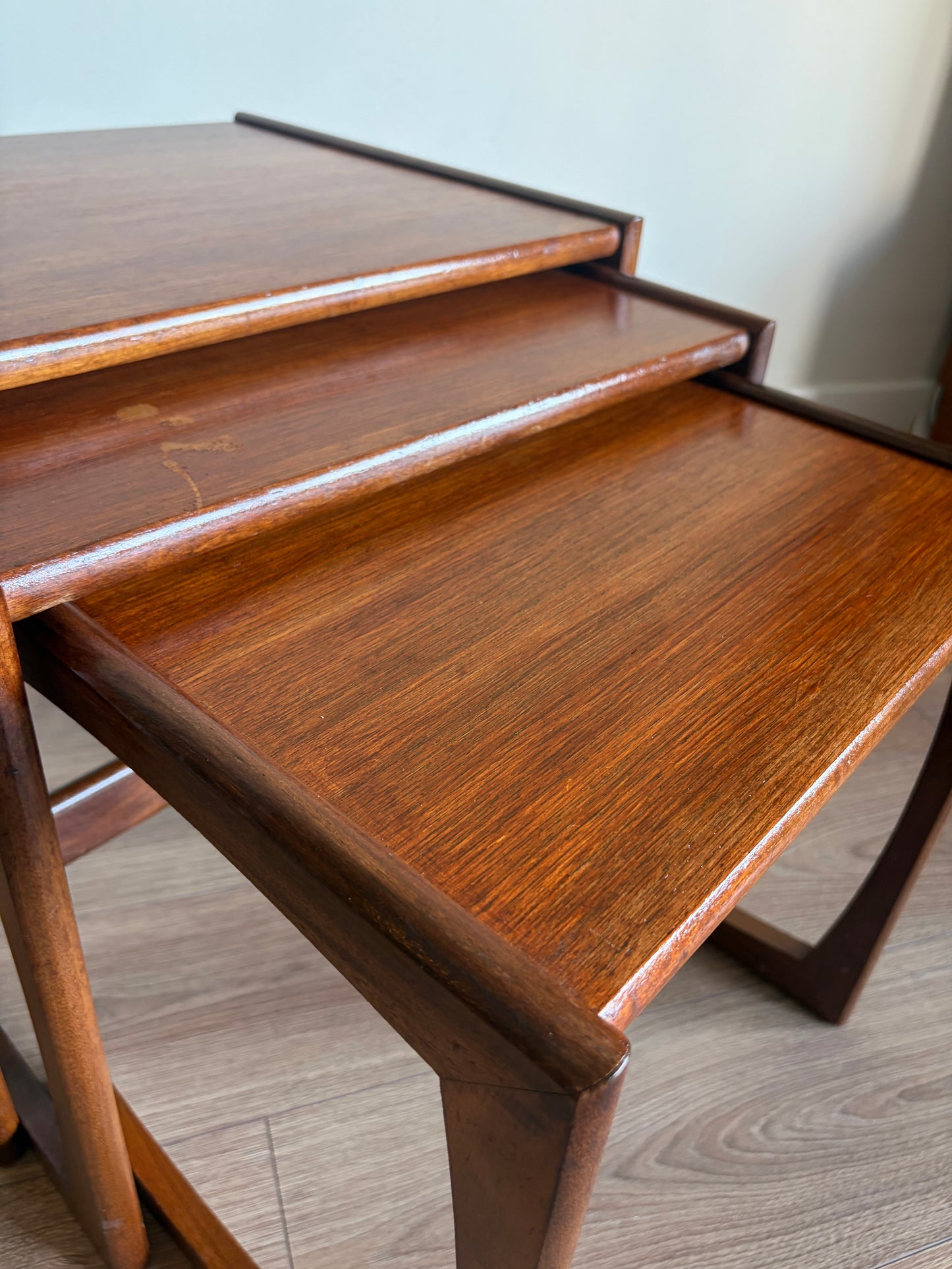 G-Plan Quadrille Teak Nest of Tables – Mid-Century Modern Refurbished Very Good Condition