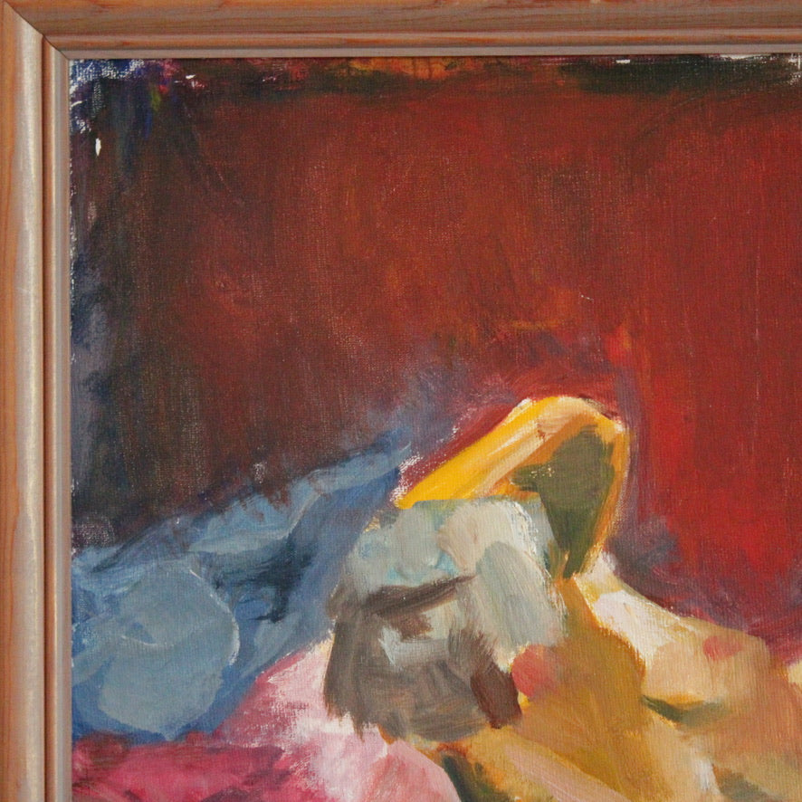 Oil painting of a Nude Reclining Woman Unsigned 20th Century