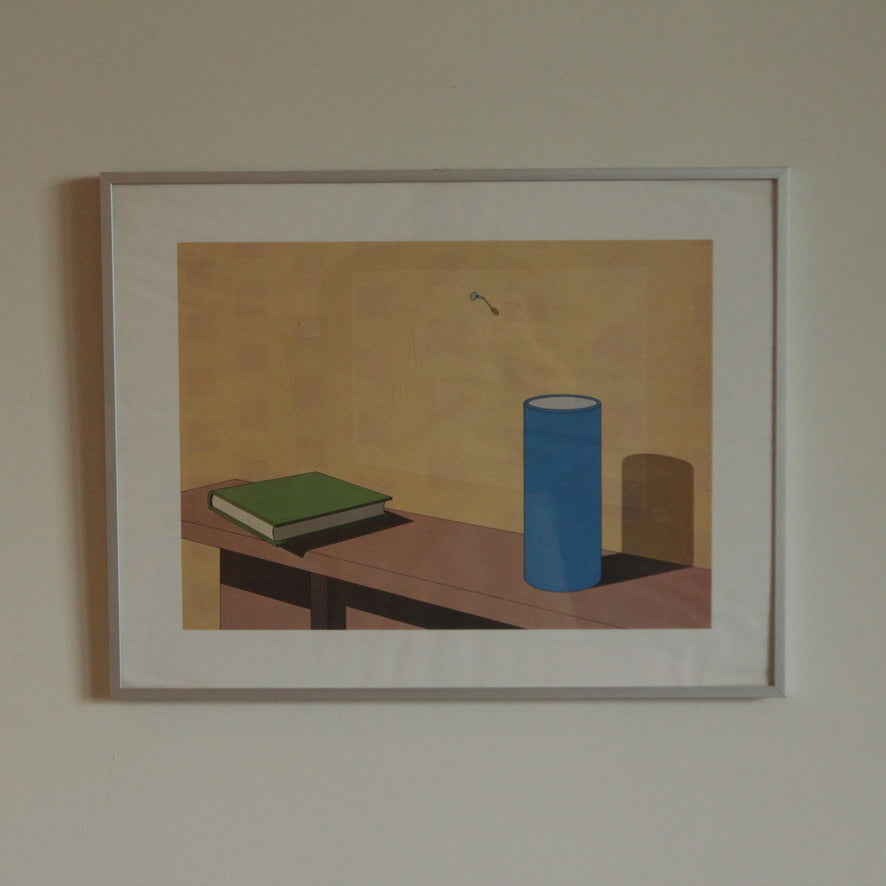 Vintage Original Screen Print by Jeffery Edwards (1945-) Titled 'Plagiarism' (1983)