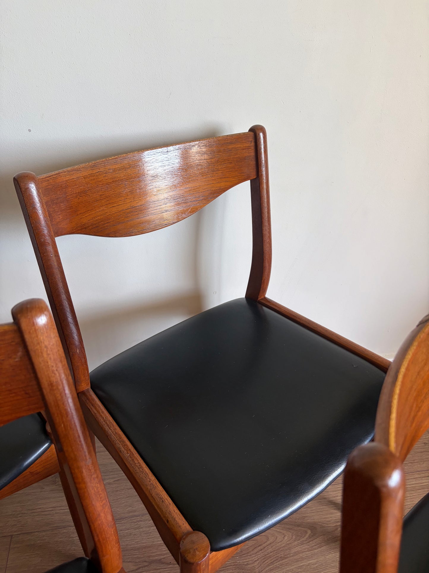 Four Danish Teak Dining Chairs for SL Møbler Mid-Century Modern Refurbished - Excellent Condition