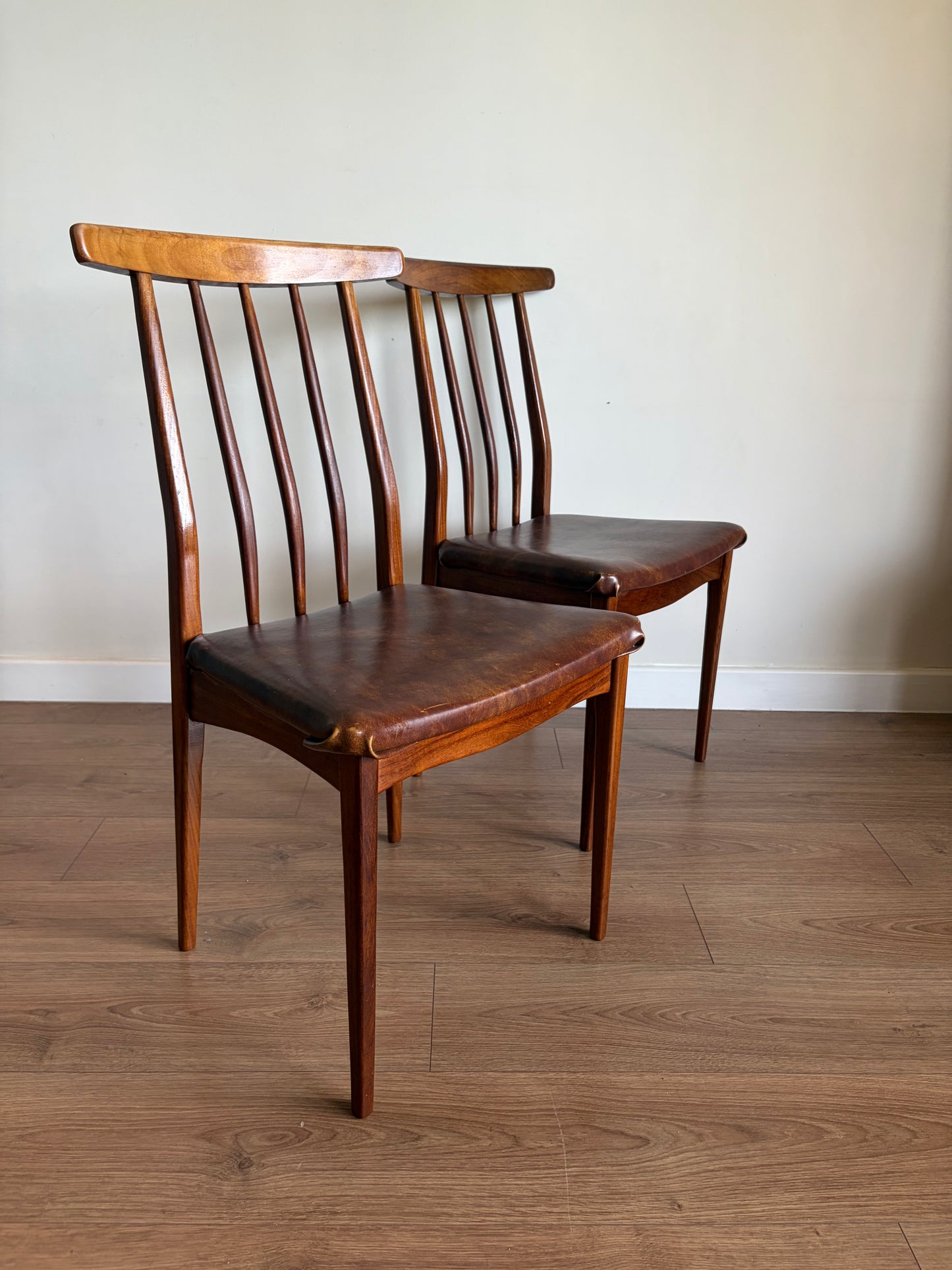 Three Teak Dining Chairs by John Herbert for A. Younger Mid-Century Modern Refurbished - Excellent Condition