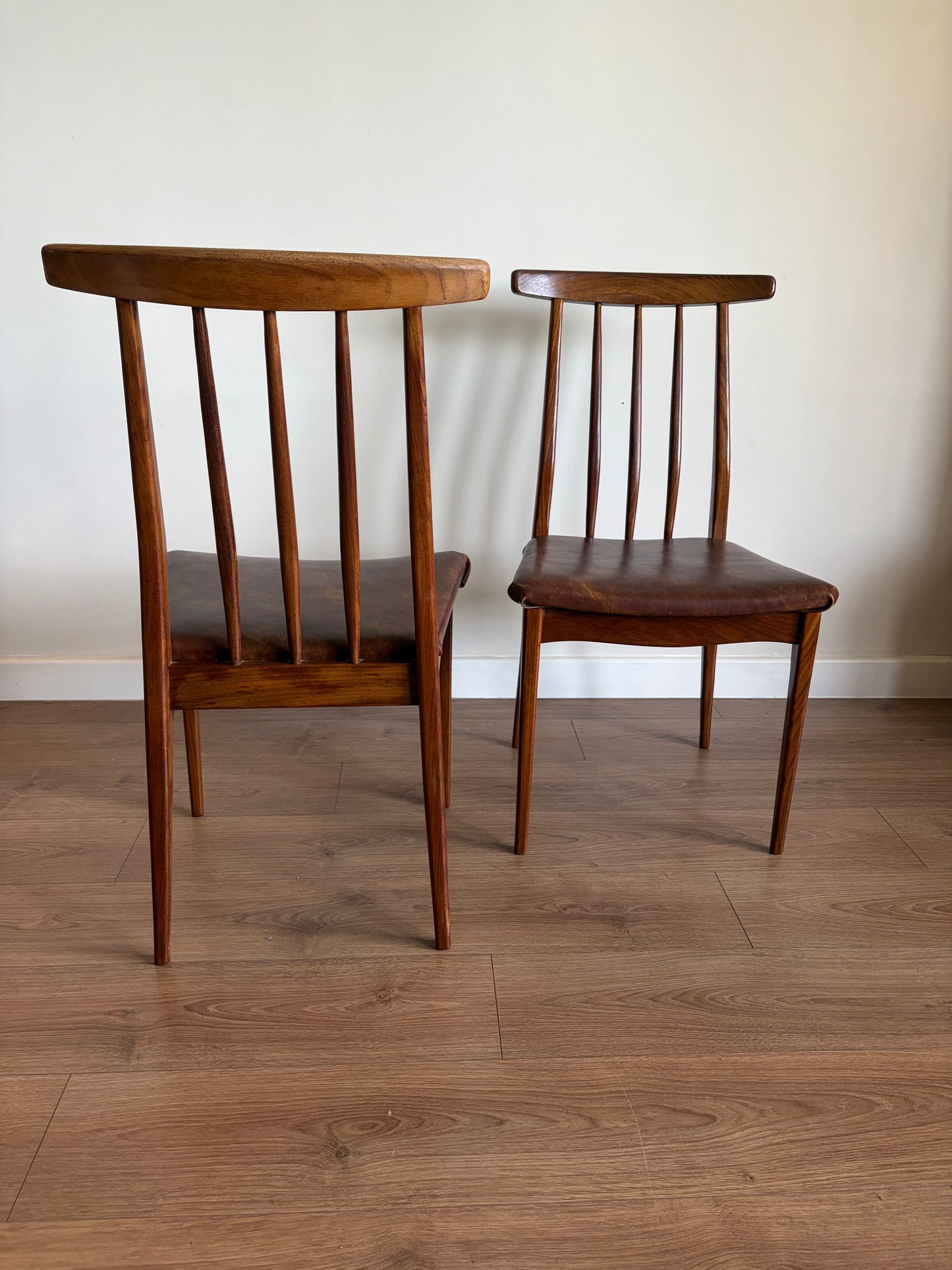 Three Teak Dining Chairs by John Herbert for A. Younger Mid-Century Modern Refurbished - Excellent Condition