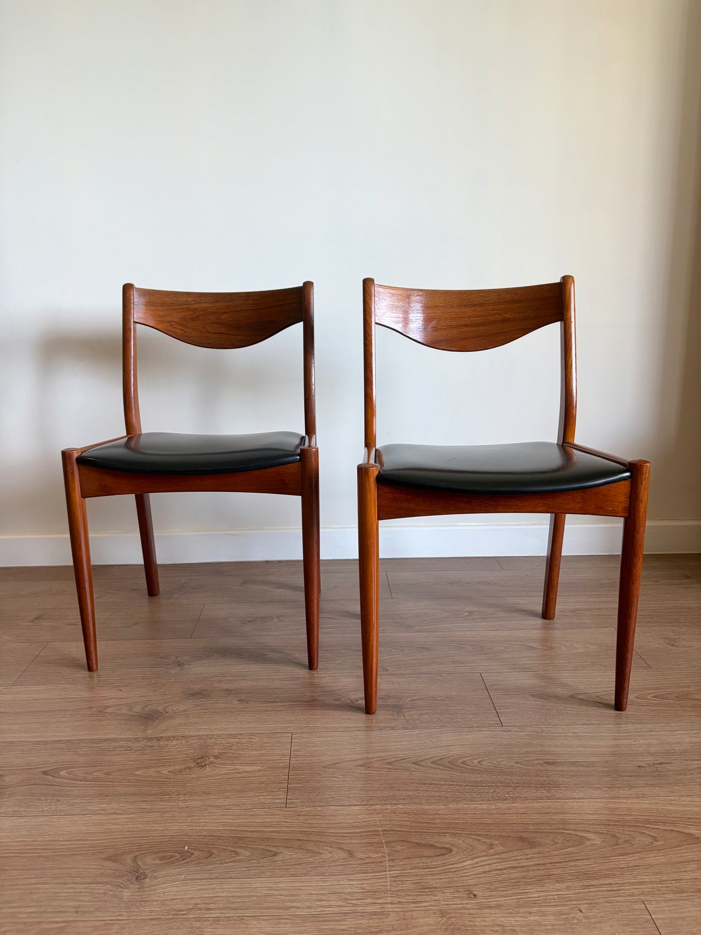 Four Danish Teak Dining Chairs for SL Møbler Mid-Century Modern Refurbished - Excellent Condition