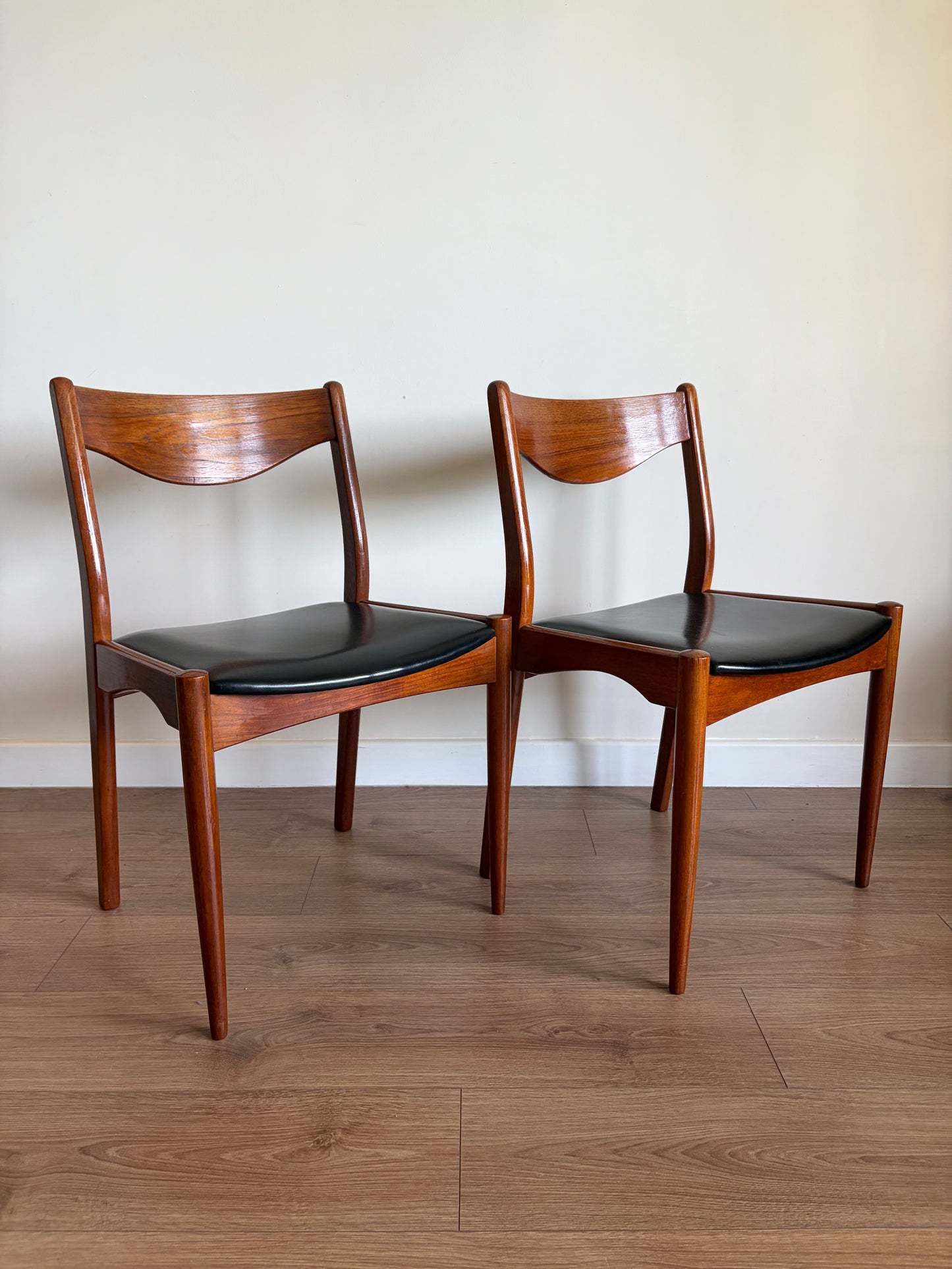 Four Danish Teak Dining Chairs for SL Møbler Mid-Century Modern Refurbished - Excellent Condition