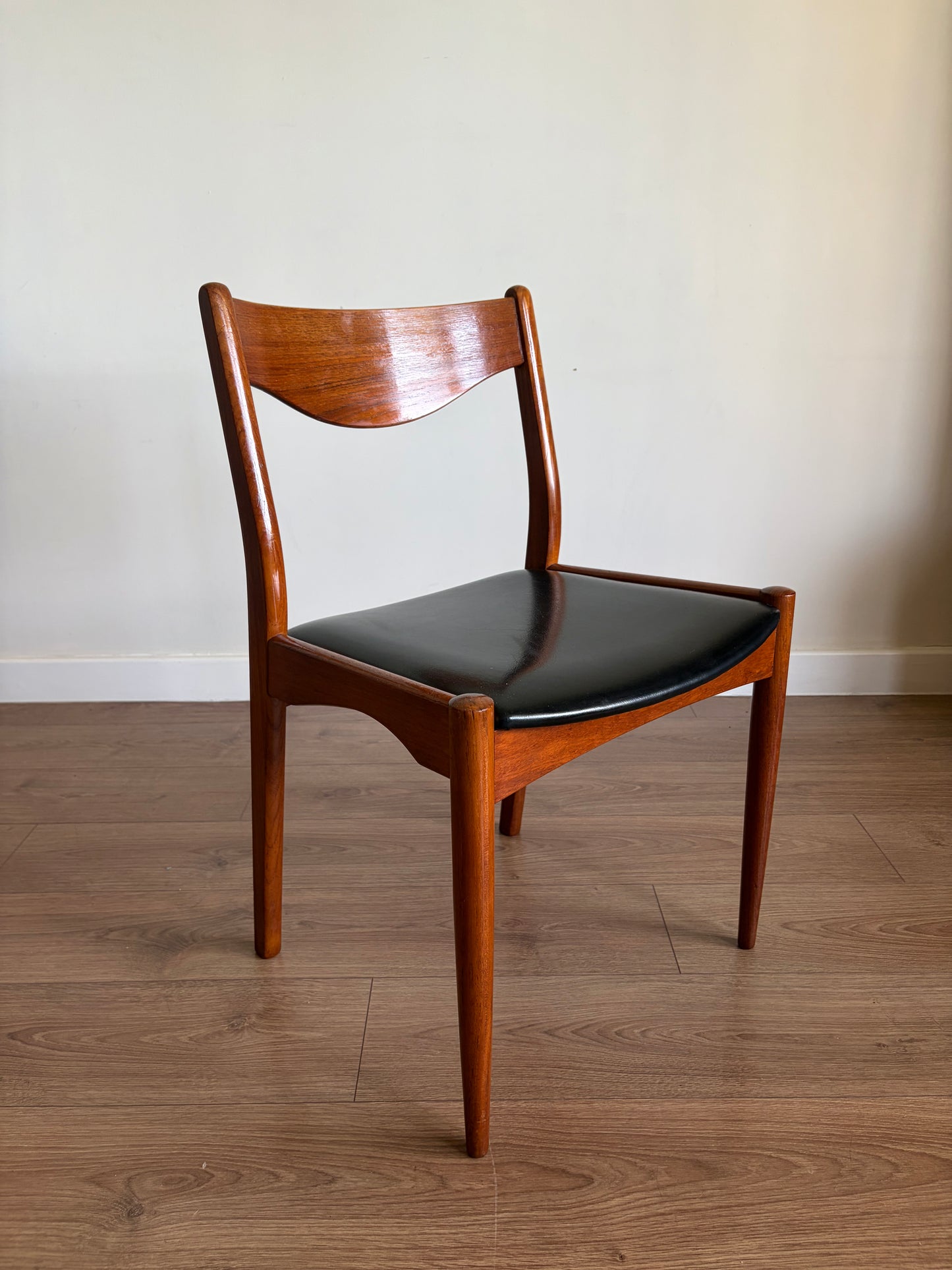 Four Danish Teak Dining Chairs for SL Møbler Mid-Century Modern Refurbished - Excellent Condition