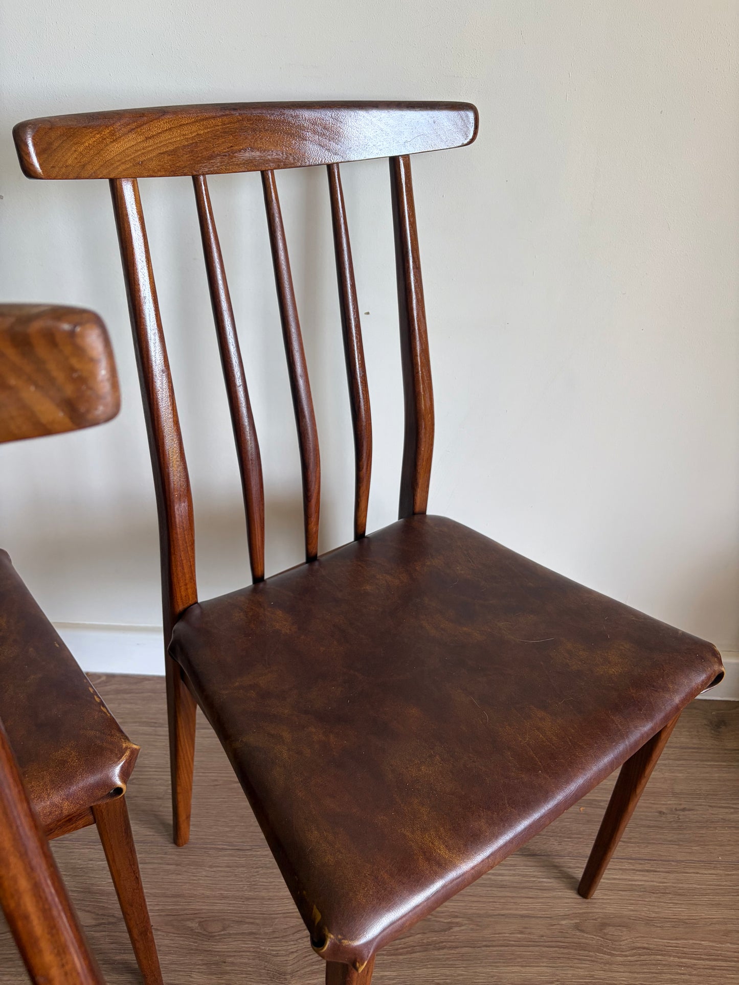 Three Teak Dining Chairs by John Herbert for A. Younger Mid-Century Modern Refurbished - Excellent Condition