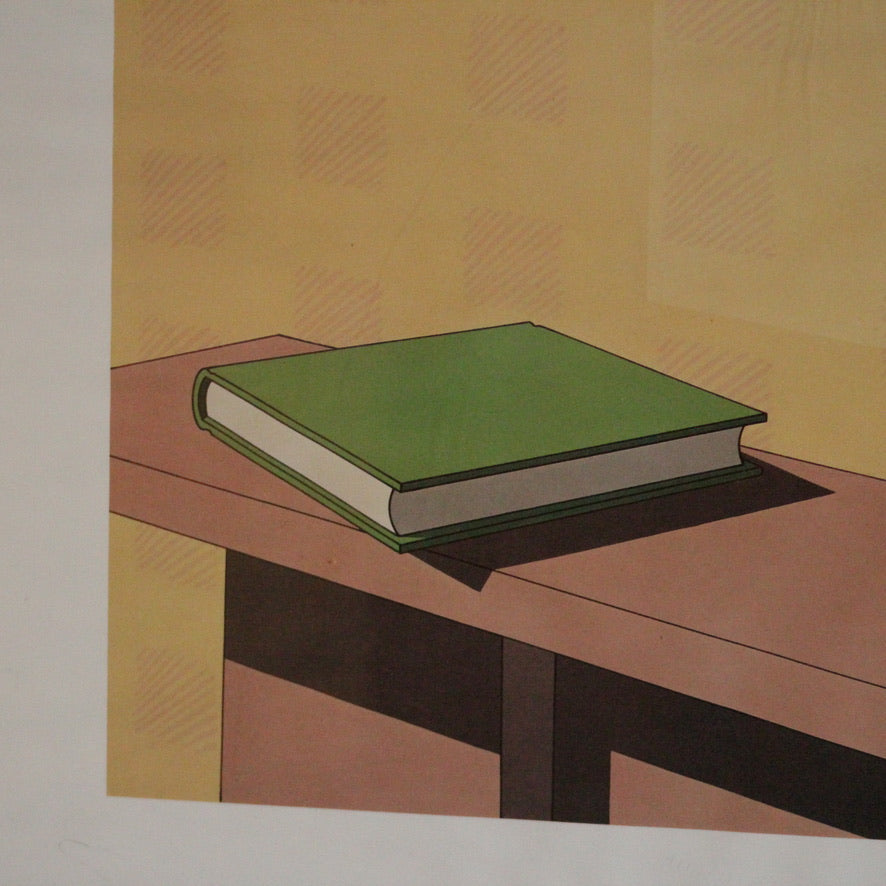 Vintage Original Screen Print by Jeffery Edwards (1945-) Titled 'Plagiarism' (1983)