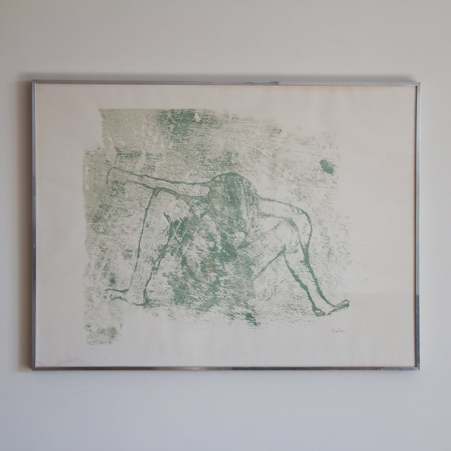 Rare Vintage Sidney Nolan (1917-1992) Screenprint 'Woman' Signed and Framed, Very Limited Edition 1960s