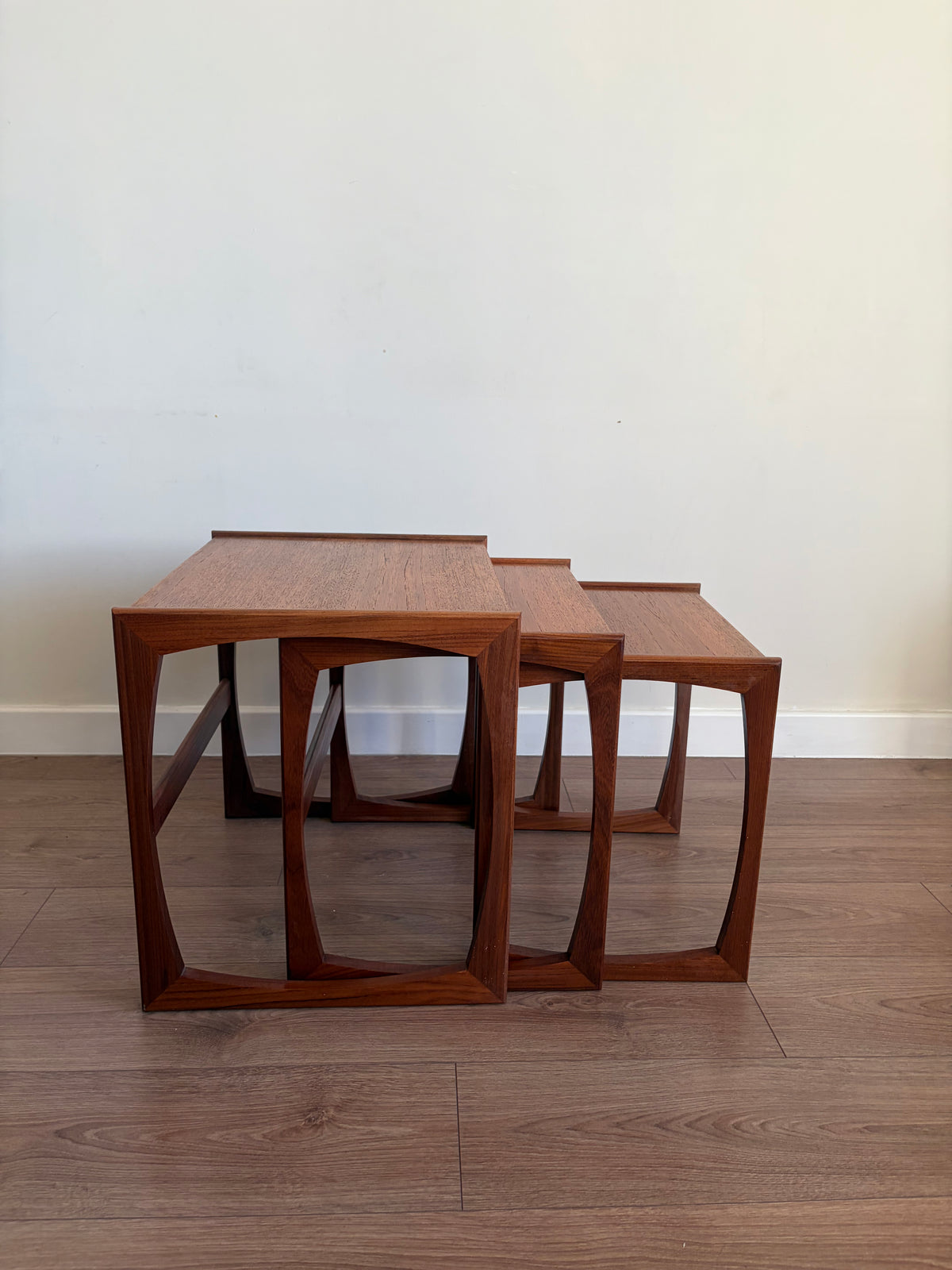 G-Plan Quadrille Teak Nest of Tables – Mid-Century Modern Refurbished in Excellent Condition