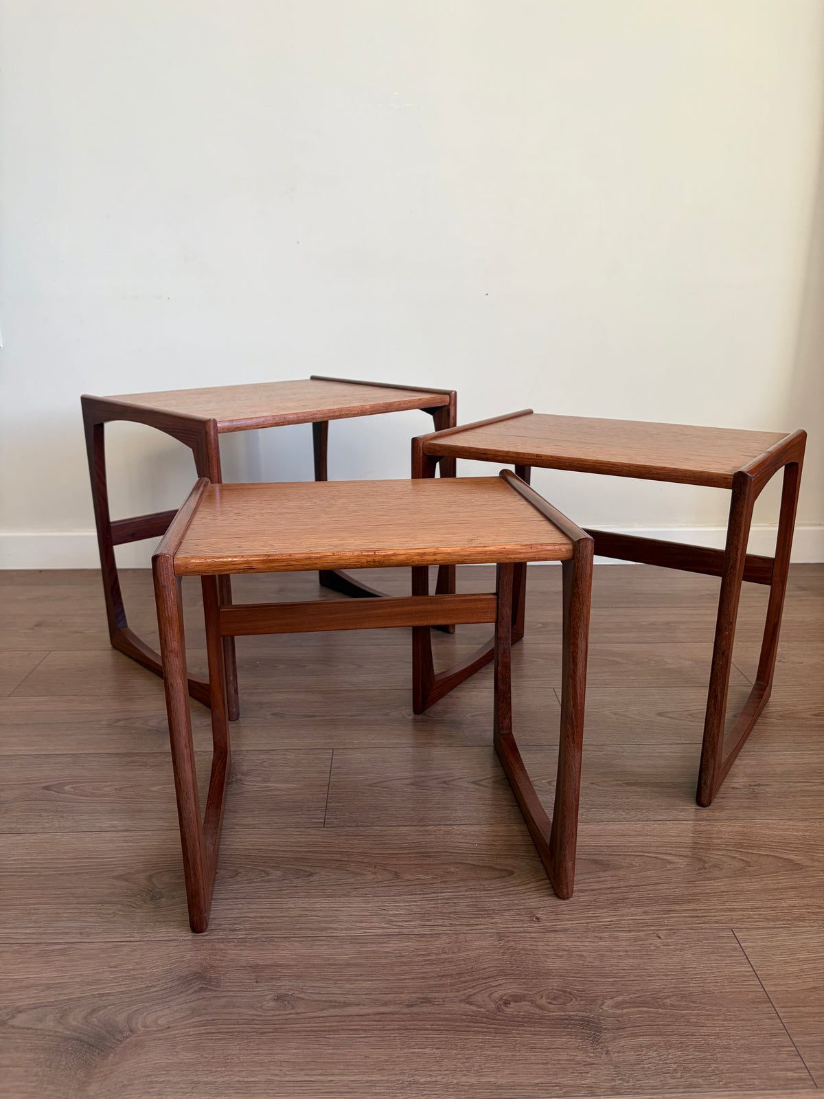 G-Plan Quadrille Teak Nest of Tables – Mid-Century Modern Refurbished in Excellent Condition