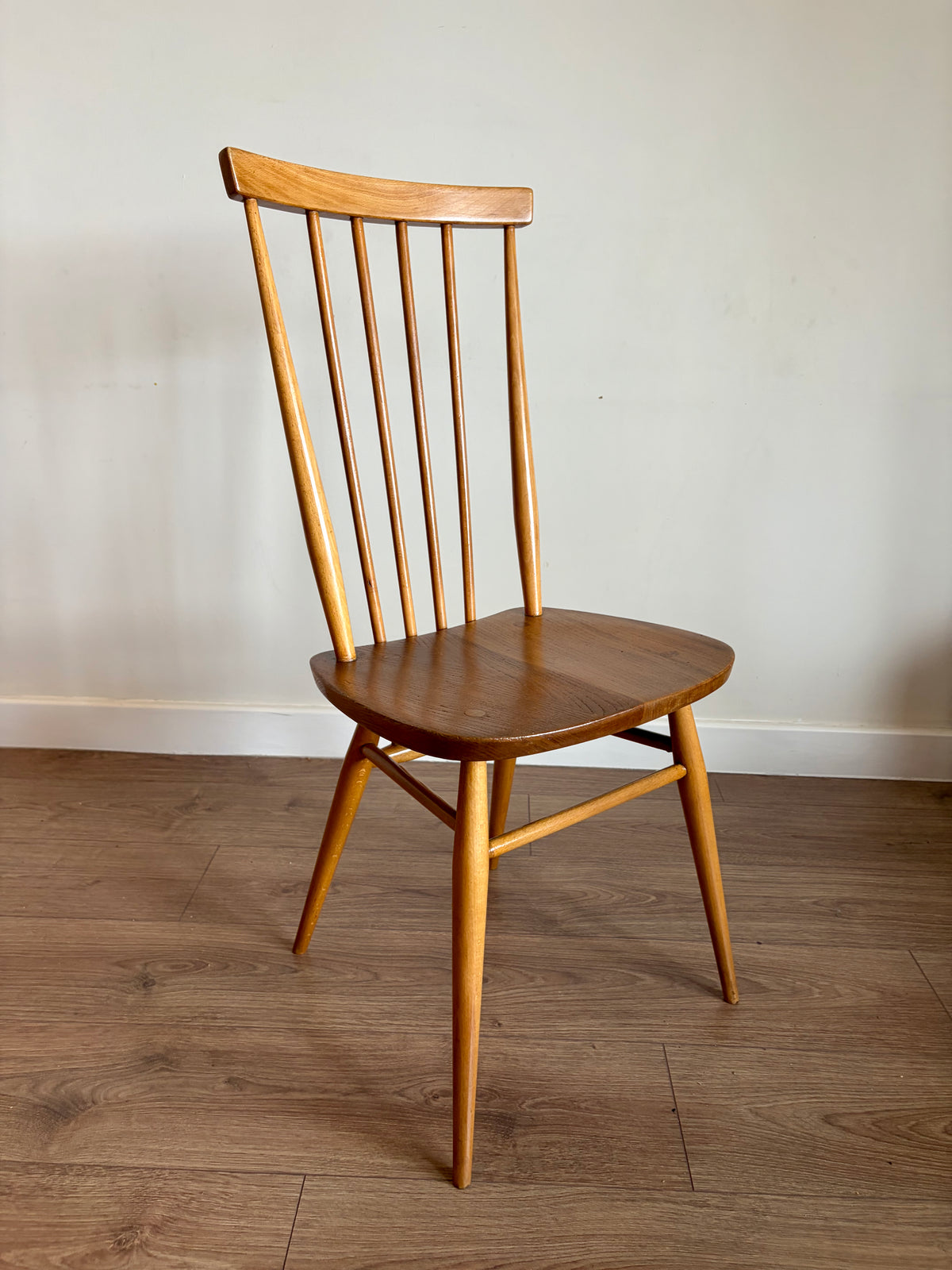 Two Ercol 608 Dining Chairs Mid-Century Modern Refurbished in Excellent Condition