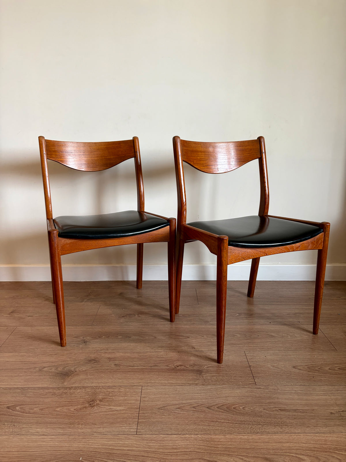 Six Danish Teak Dining Chairs for SL Møbler Mid-Century Modern Refurbished in Excellent Condition