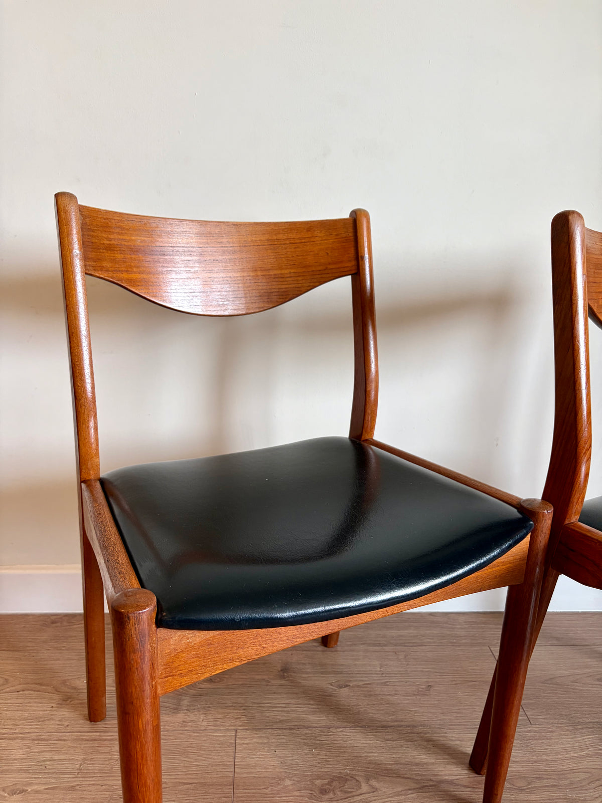 Six Danish Teak Dining Chairs for SL Møbler Mid-Century Modern Refurbished in Excellent Condition