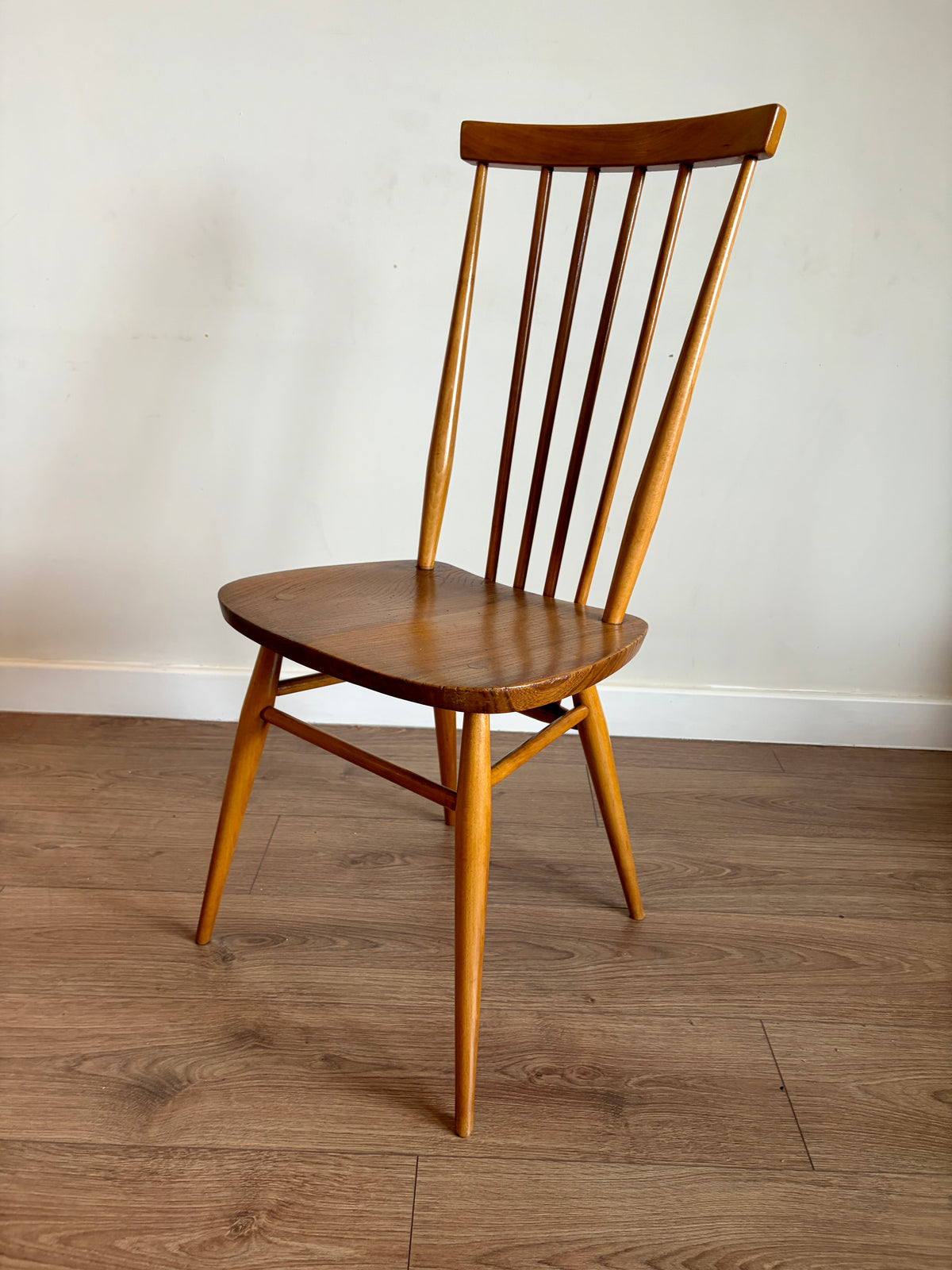 Two Ercol 608 Dining Chairs Mid-Century Modern Refurbished in Excellent Condition