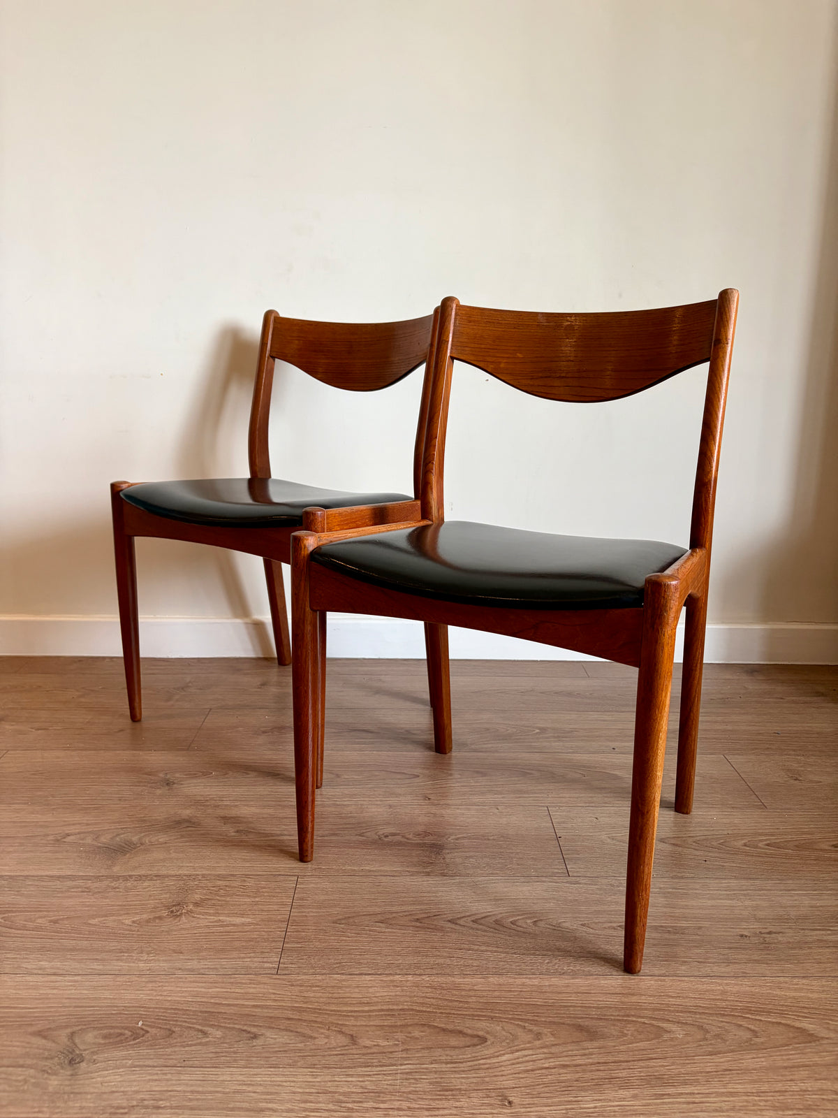 Six Danish Teak Dining Chairs for SL Møbler Mid-Century Modern Refurbished in Excellent Condition