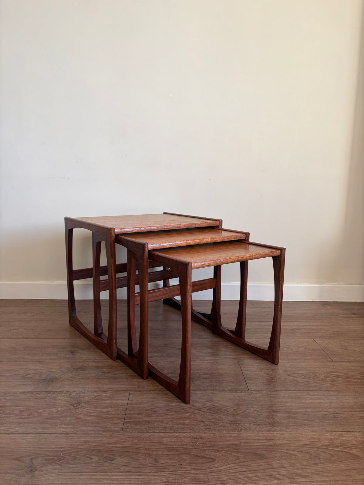 G-Plan Quadrille Teak Nest of Tables – Mid-Century Modern Refurbished in Excellent Condition