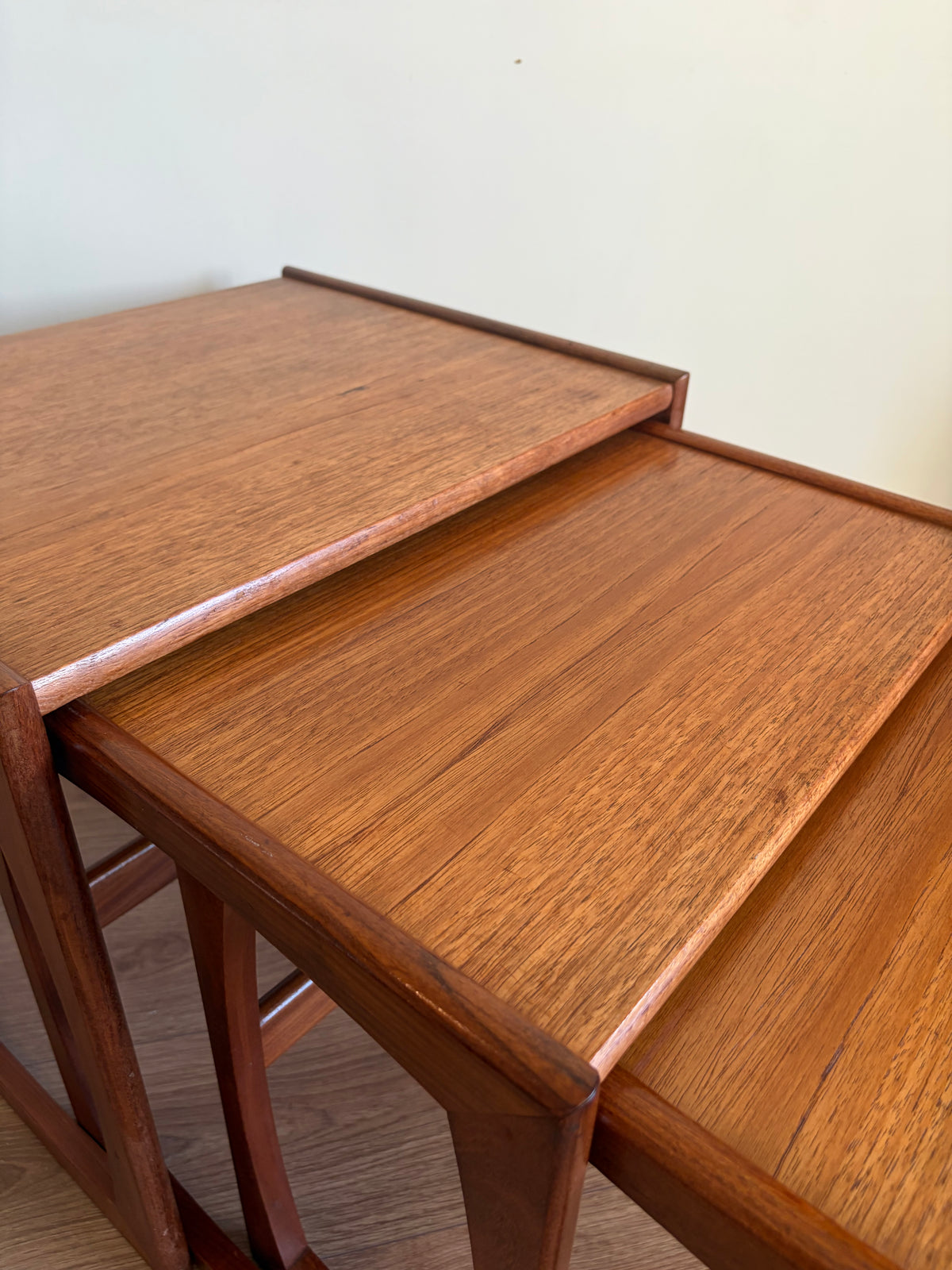 G-Plan Quadrille Teak Nest of Tables – Mid-Century Modern Refurbished in Excellent Condition