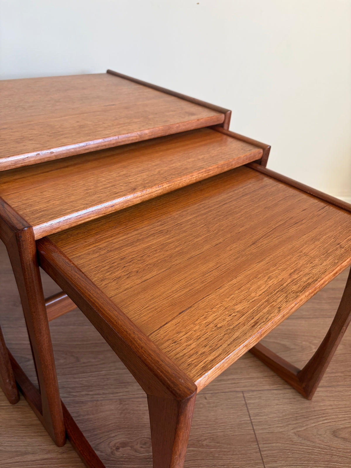 G-Plan Quadrille Teak Nest of Tables – Mid-Century Modern Refurbished in Excellent Condition