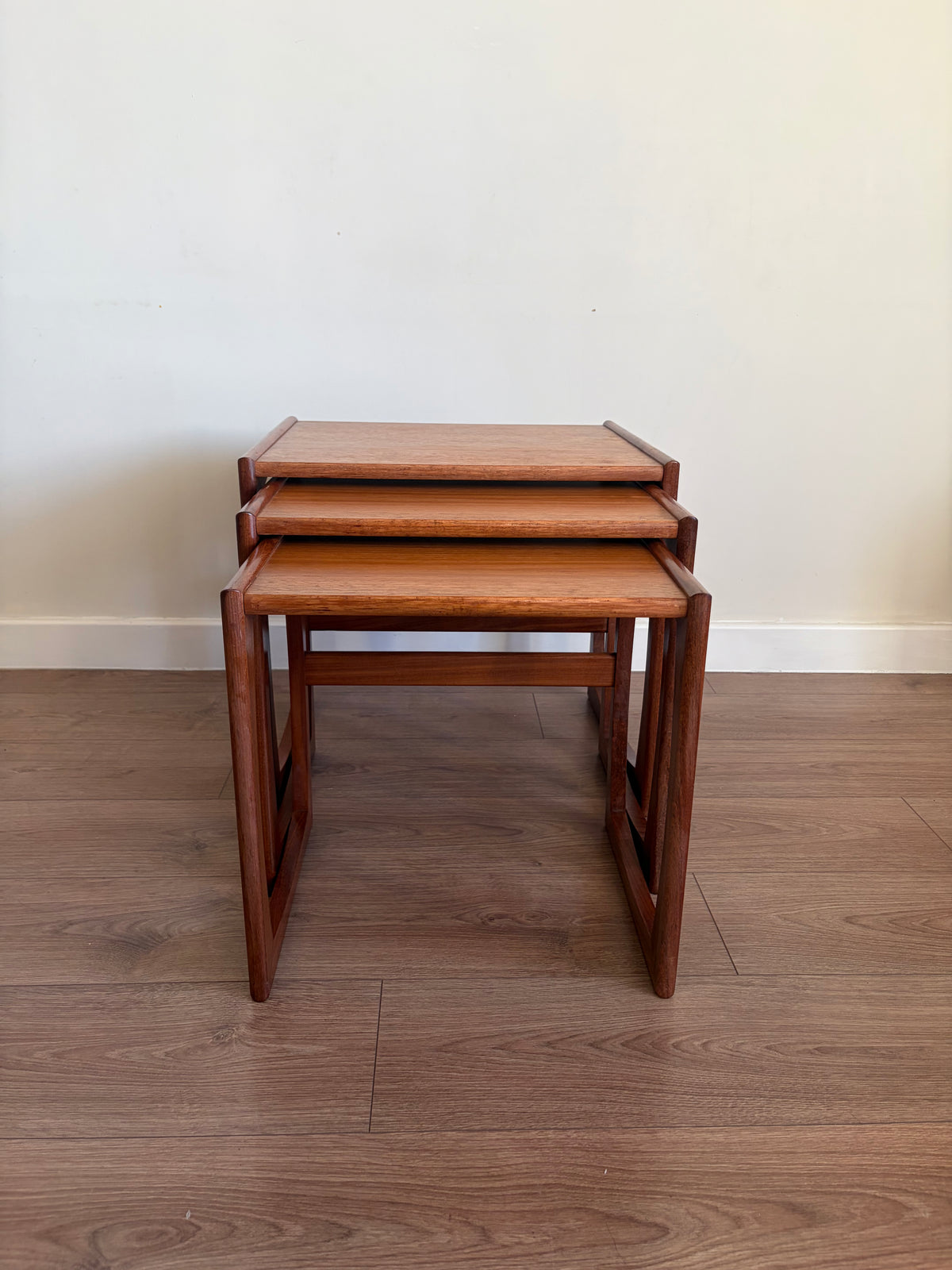 G-Plan Quadrille Teak Nest of Tables – Mid-Century Modern Refurbished in Excellent Condition