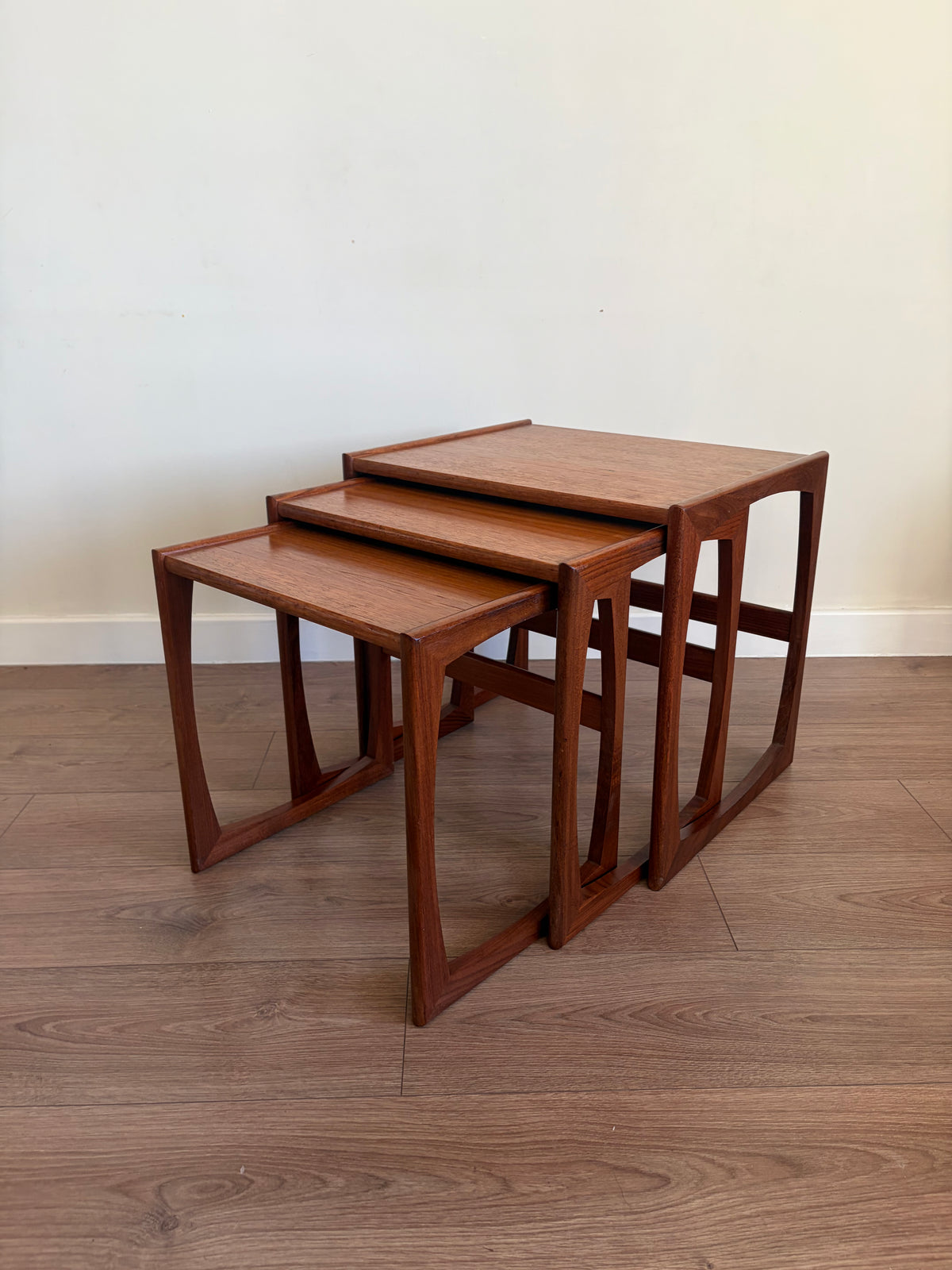 G-Plan Quadrille Teak Nest of Tables – Mid-Century Modern Refurbished in Excellent Condition