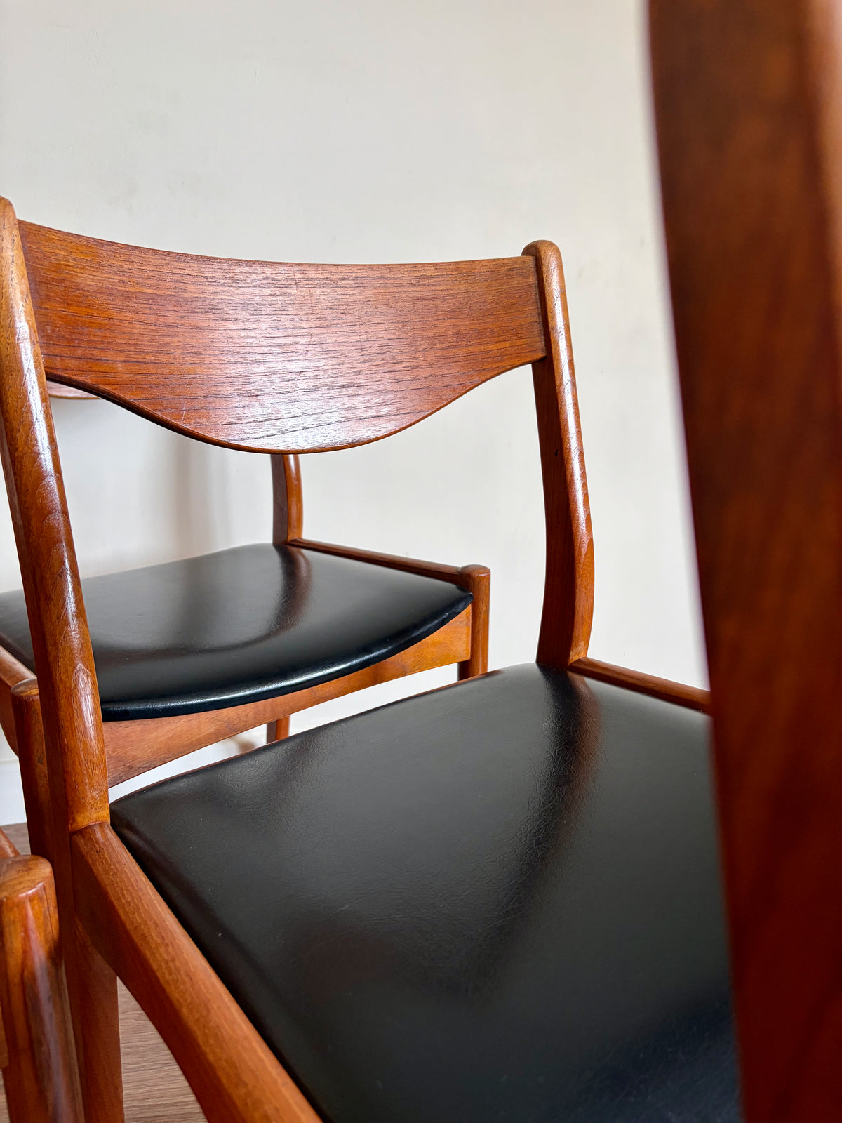 Six Danish Teak Dining Chairs for SL Møbler Mid-Century Modern Refurbished in Excellent Condition