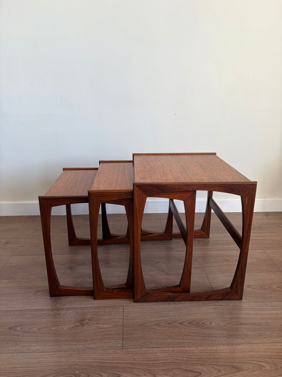 G-Plan Quadrille Teak Nest of Tables – Mid-Century Modern Refurbished in Excellent Condition