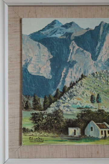 Oil Painting titled 'Homestead near Franschhoek' by A. Glasby Signed