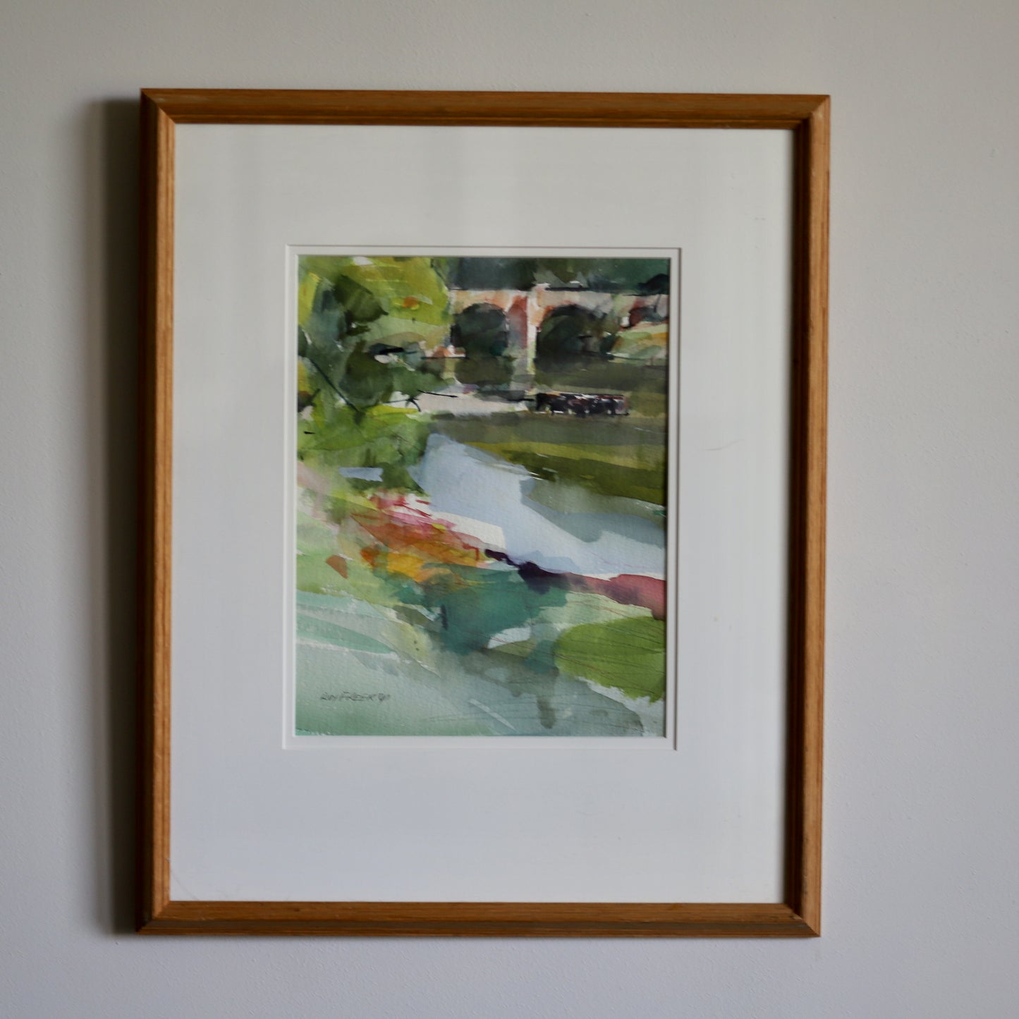 Watercolour of an English River (1994) by Roy Freer (1938-2021) Framed and Signed