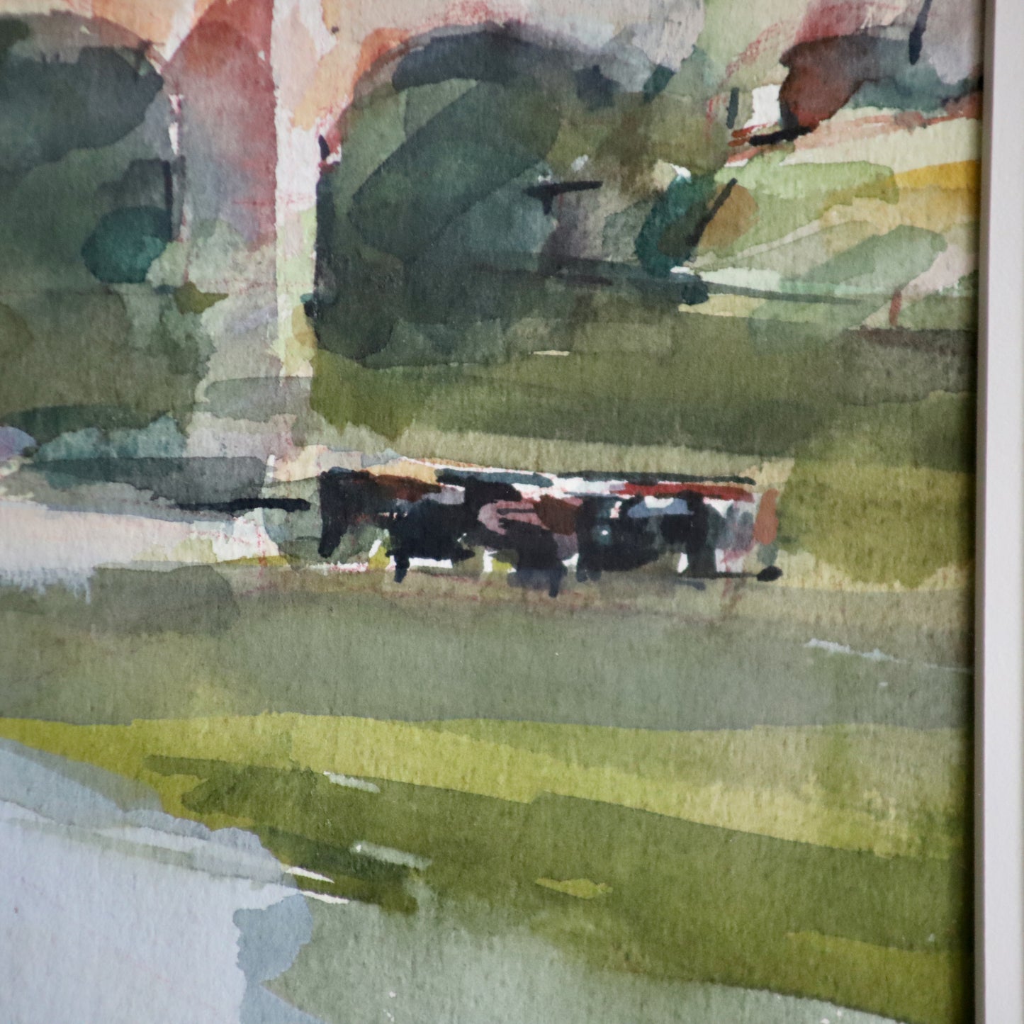 Watercolour of an English River (1994) by Roy Freer (1938-2021) Framed and Signed