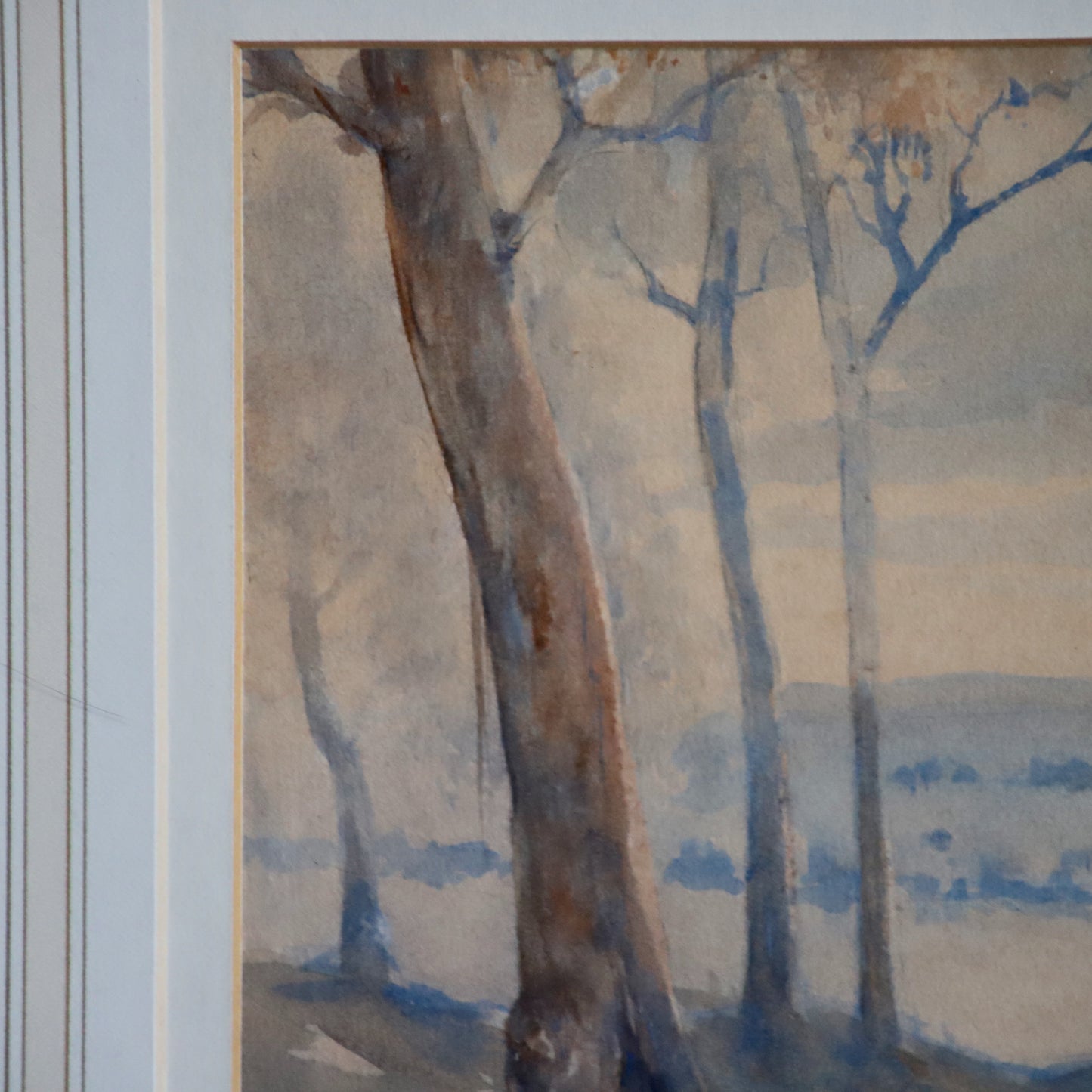 Watercolour 'Under the Eucalyptus' (1925) by the Australian Impressionist Painter John Sommers (1846-1930) Framed and Signed