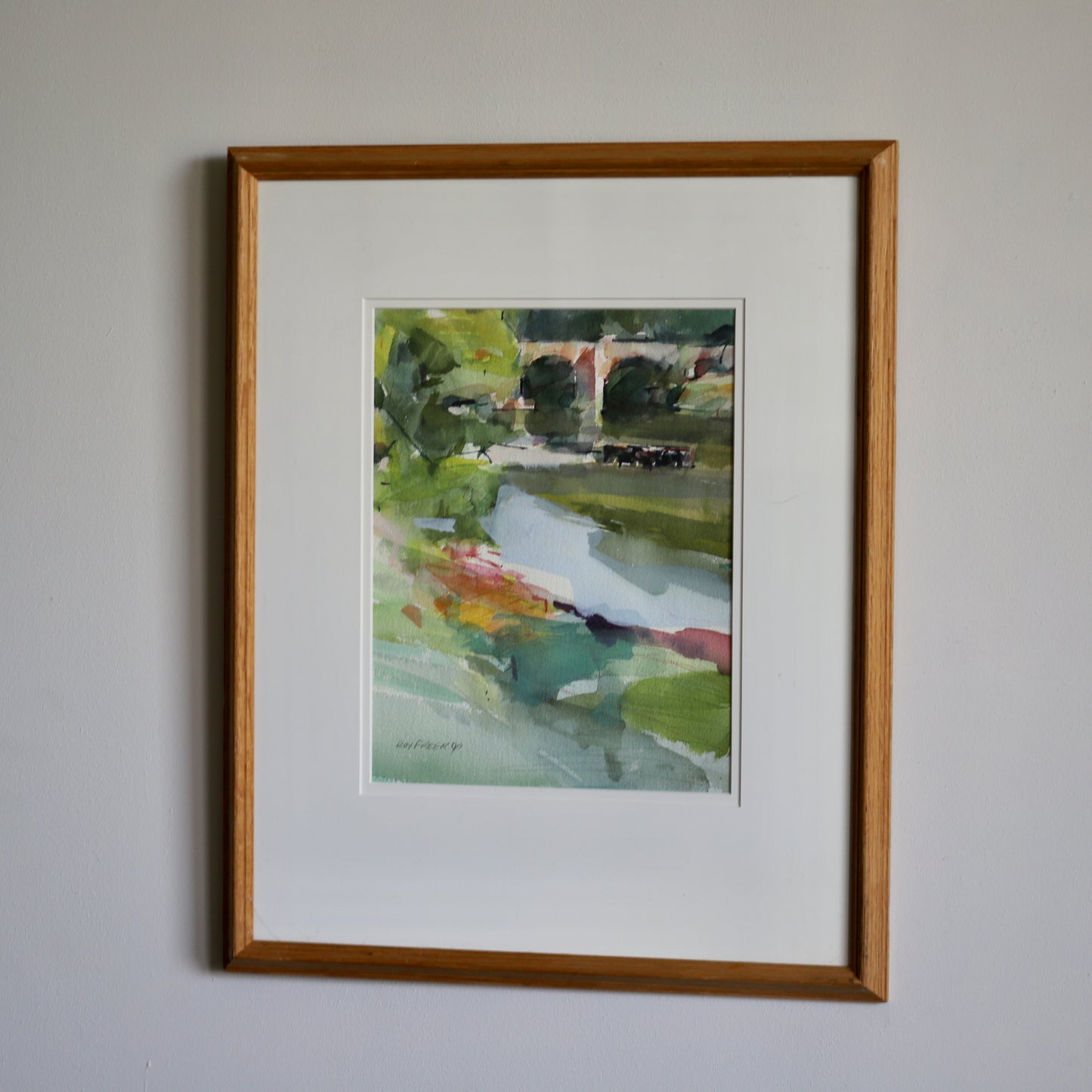Watercolour of an English River (1994) by Roy Freer (1938-2021) Framed and Signed