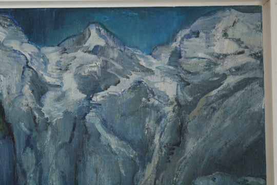 Acrylic Framed Painting of a Mountain Valley Attributed to Rita Smith