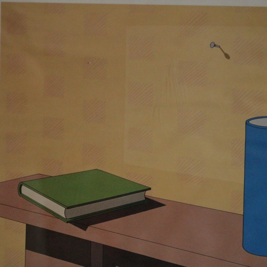 Vintage Original Screen Print by Jeffery Edwards (1945-) Titled 'Plagiarism' (1983)