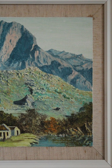 Oil Painting titled 'Homestead near Franschhoek' by A. Glasby Signed